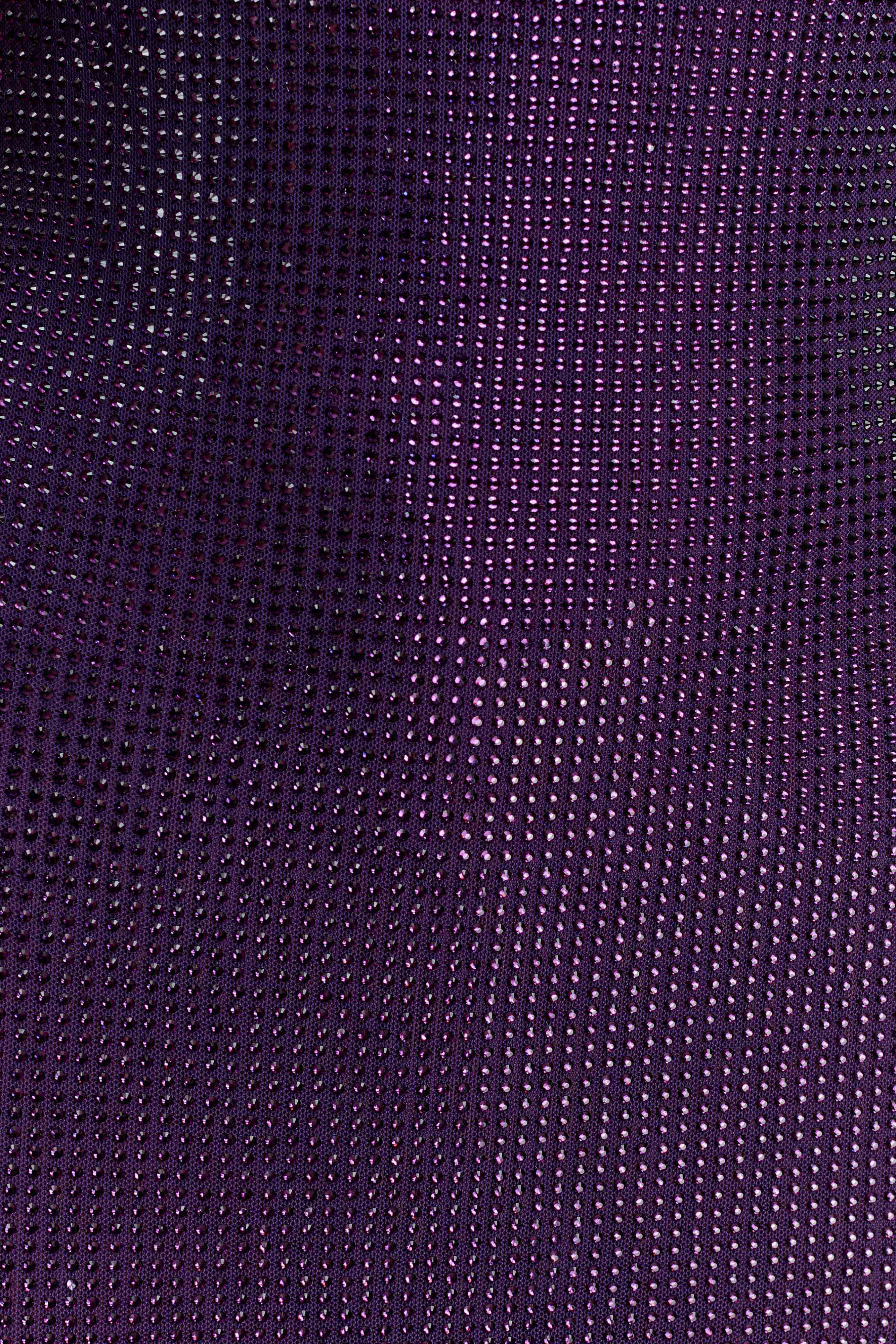 Jasmyn Hot Fix Maxi Dress With Mesh Back in Purple – Chic&Drifts