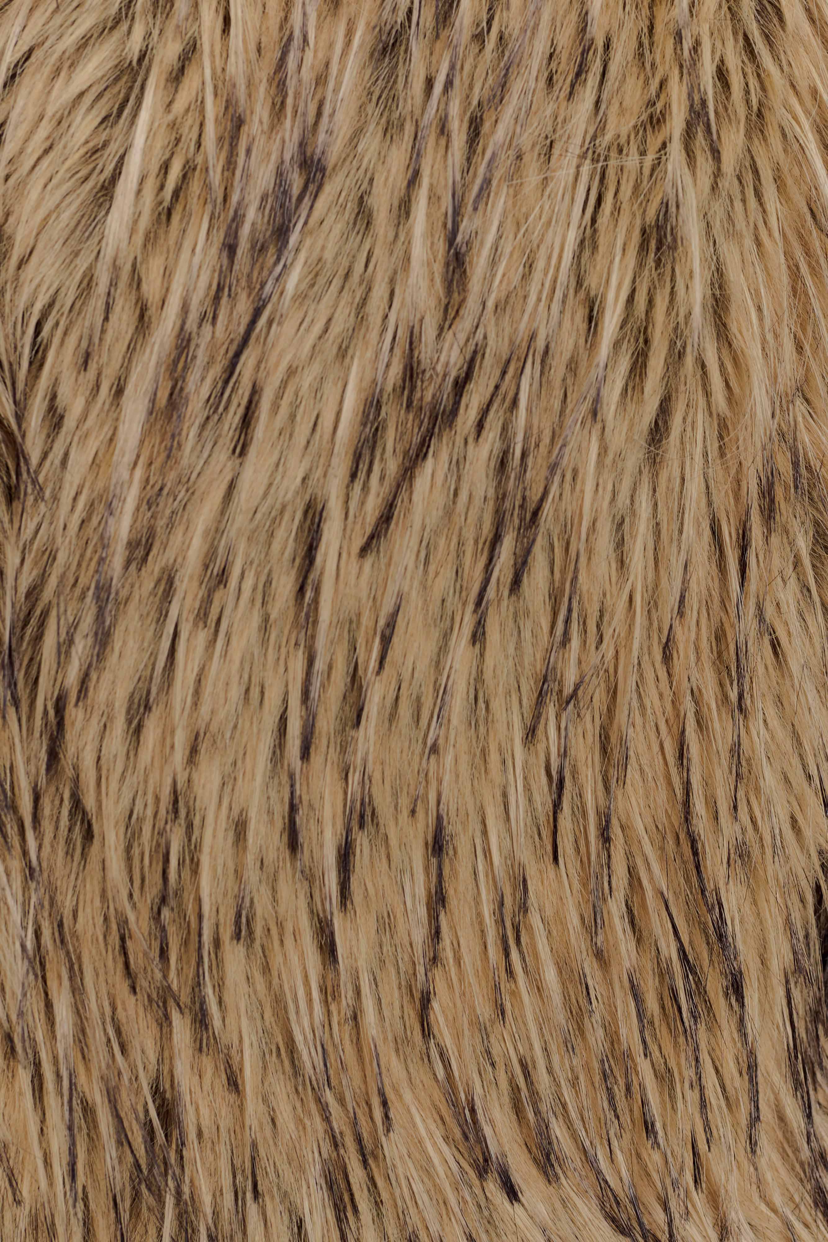 Ottie Mongolian Faux Fur Cropped Jacket in Brown Multi – Chic&Drifts