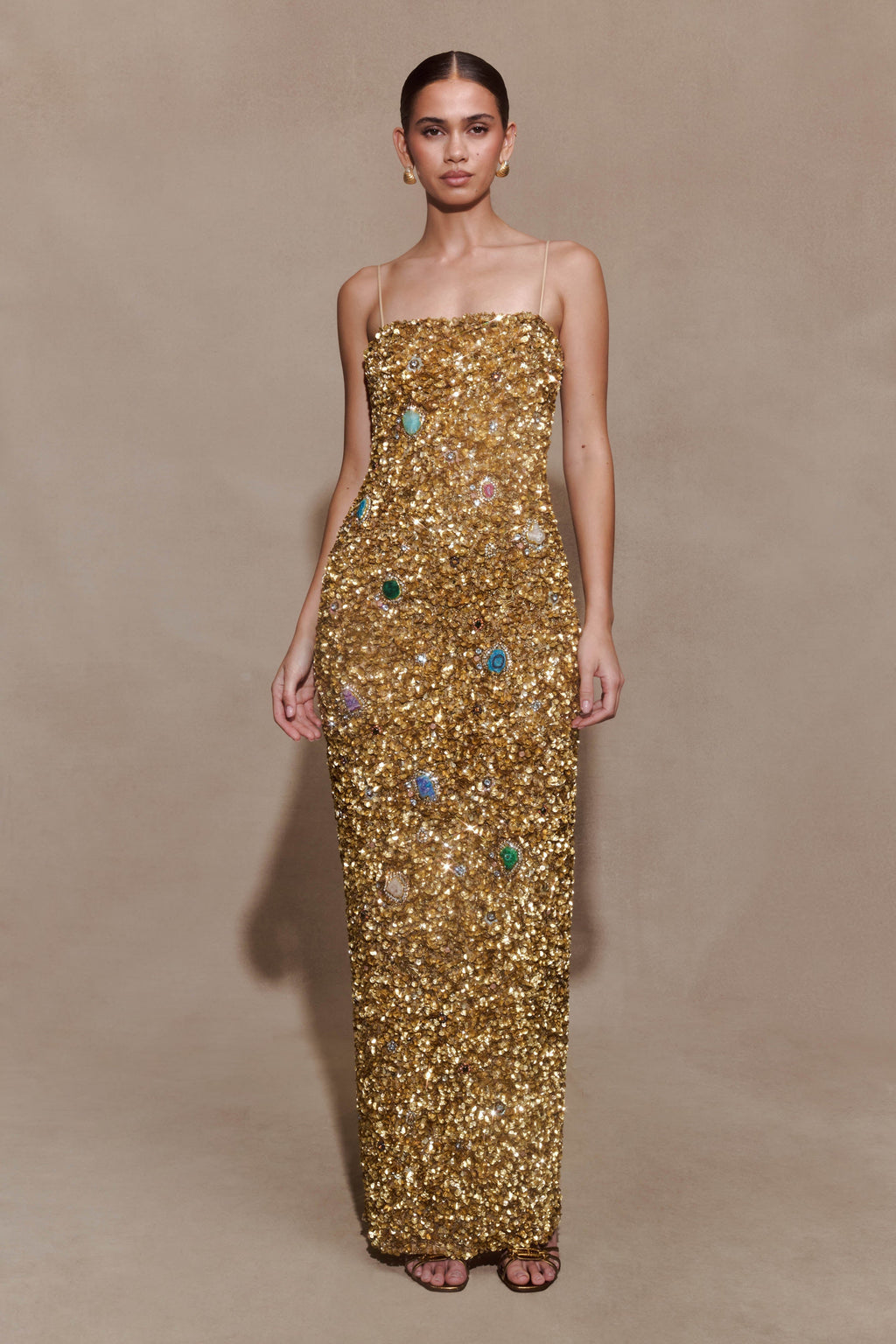 Porter Hand Beaded Midi Dress