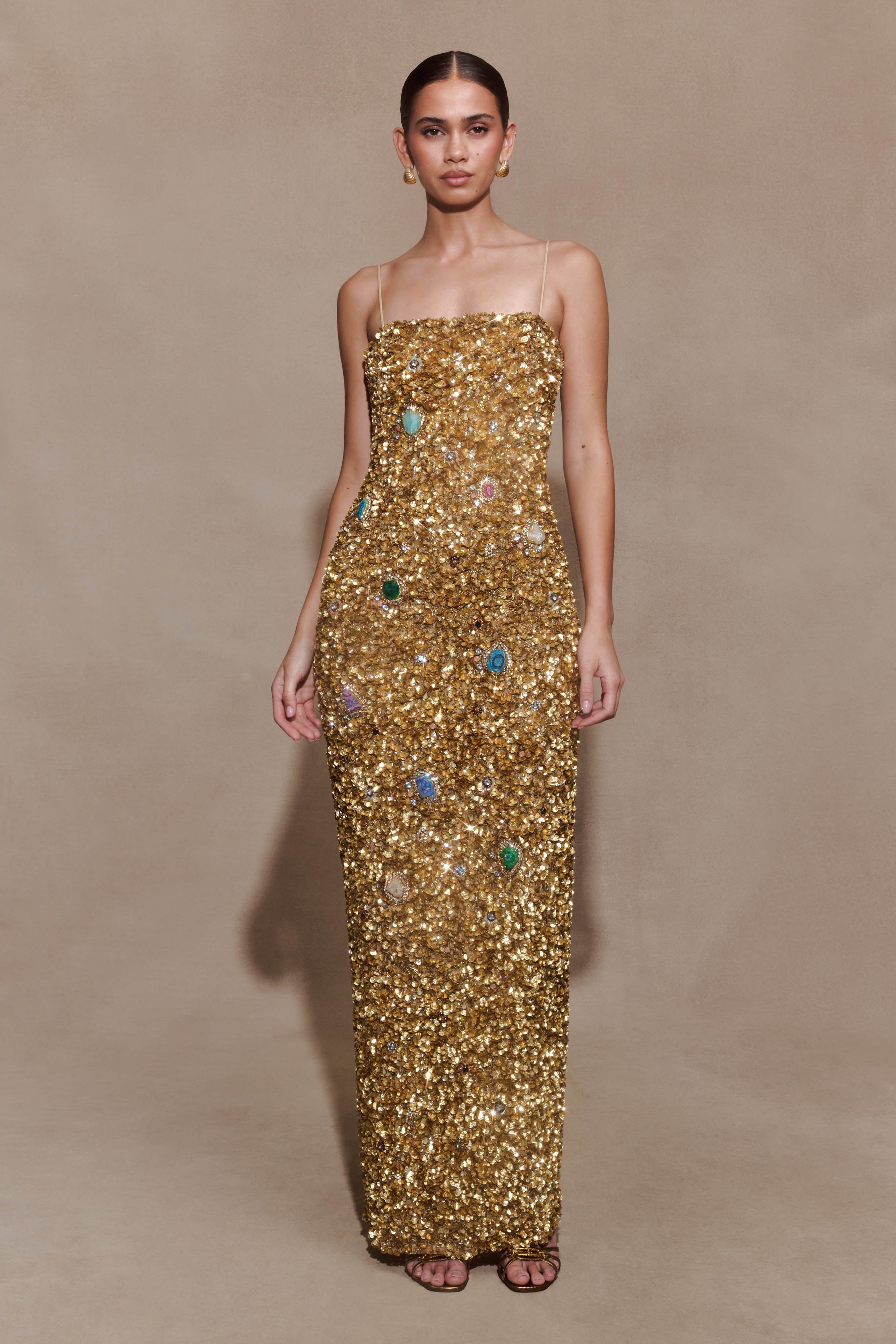 Porter Hand Beaded Midi Dress