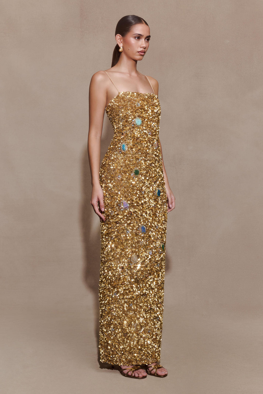 Porter Hand Beaded Midi Dress