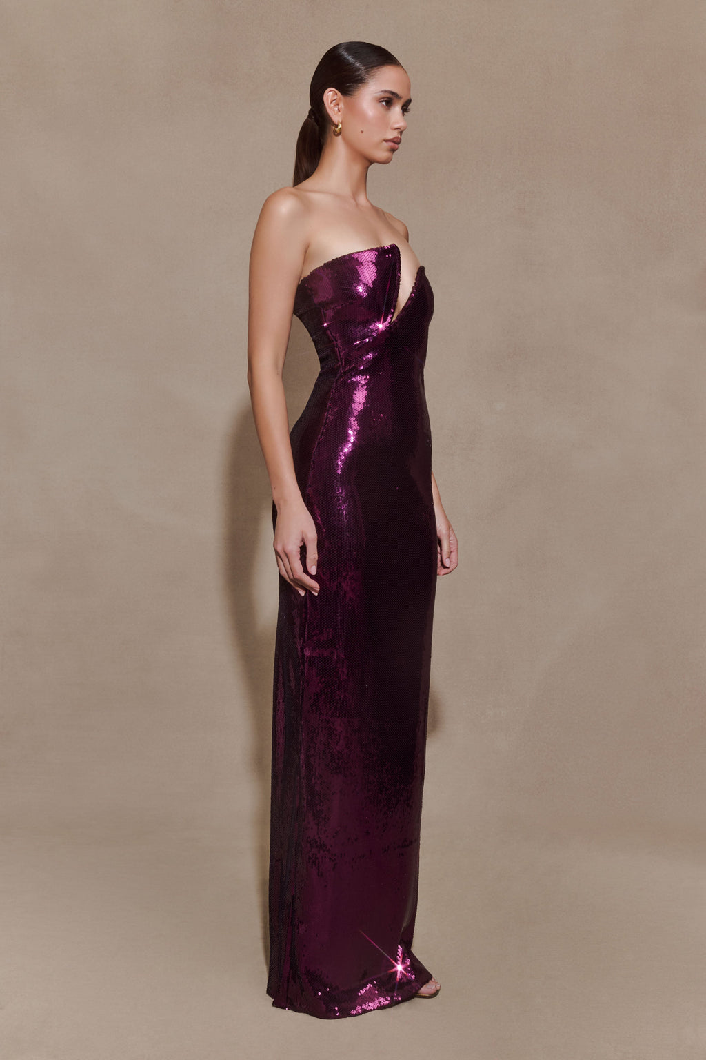 Winston Strapless Sequin Maxi Dress