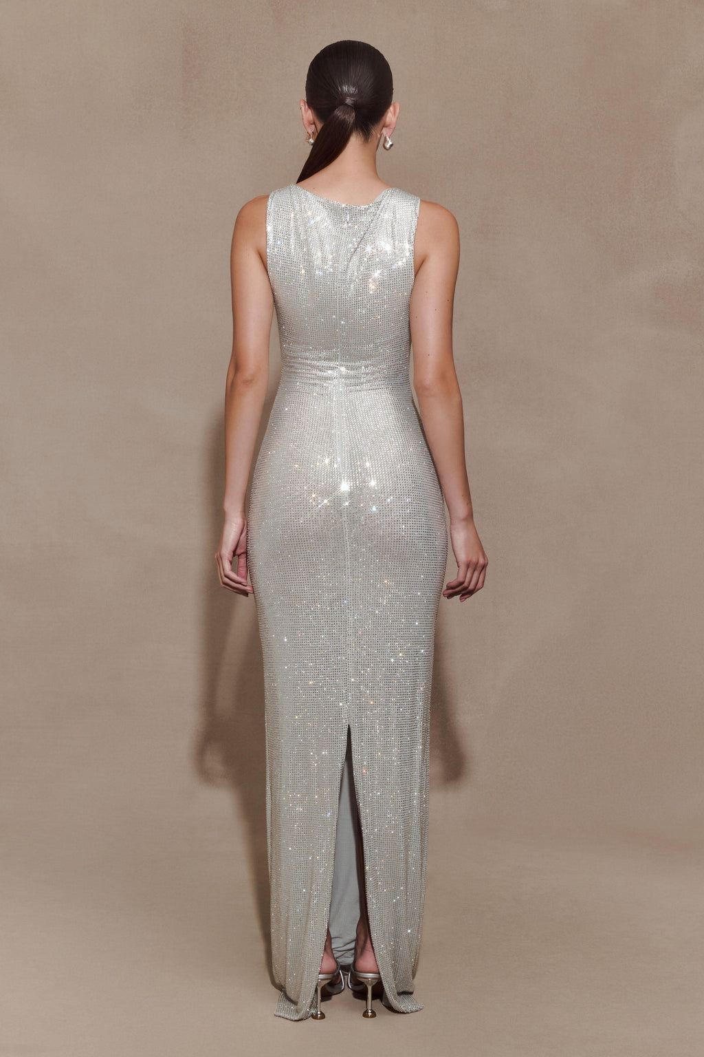 Magnolia Sleeveless Diamante Maxi Dress