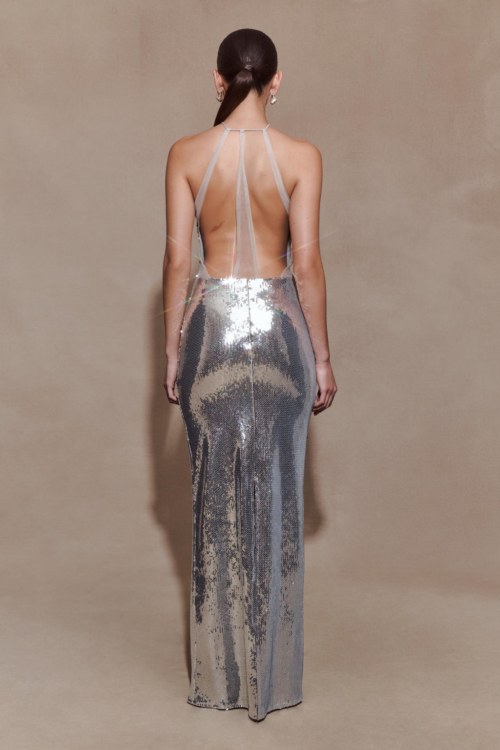Baldwin Sequin Cut Out Maxi Dress