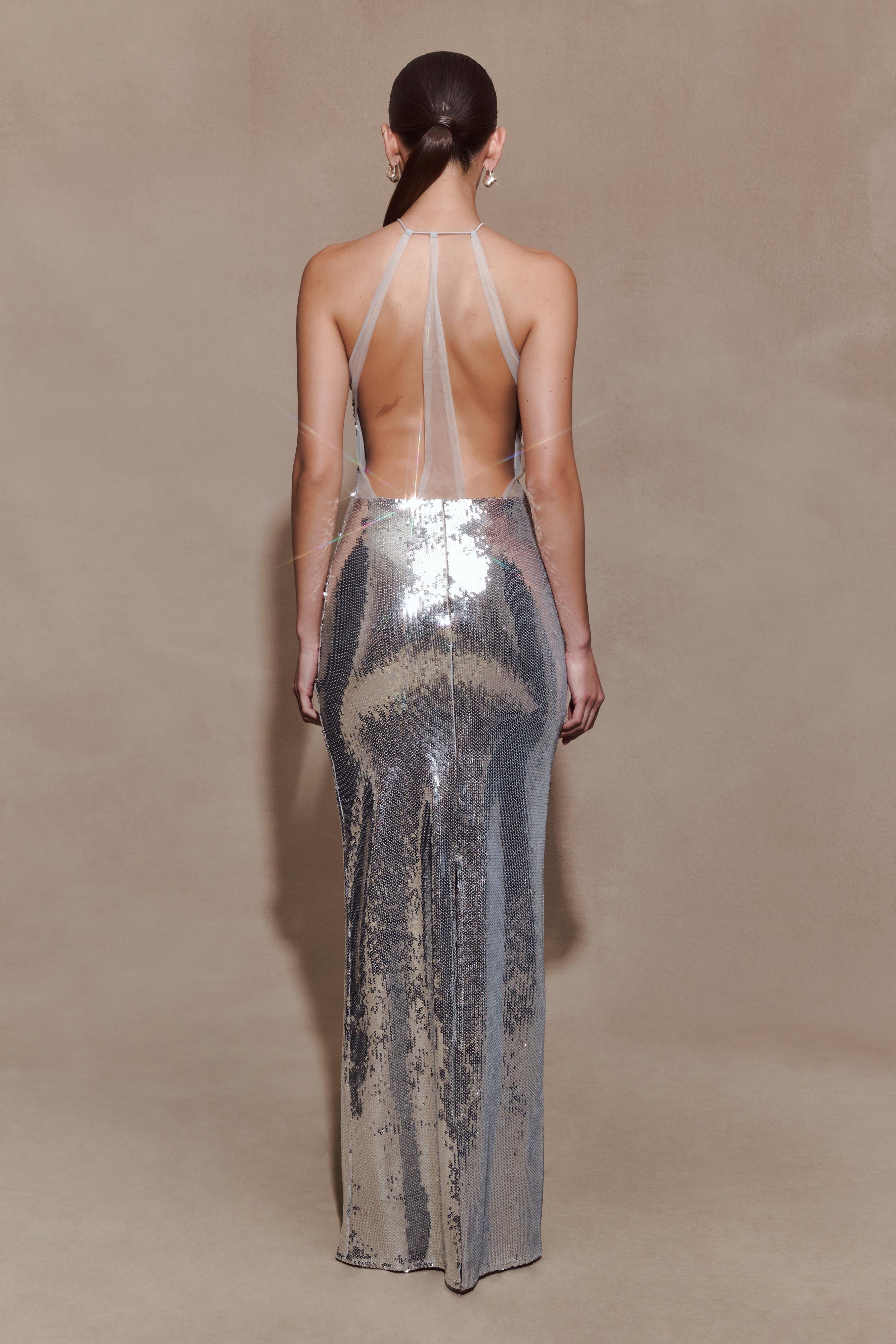 Baldwin Sequin Cut Out Maxi Dress