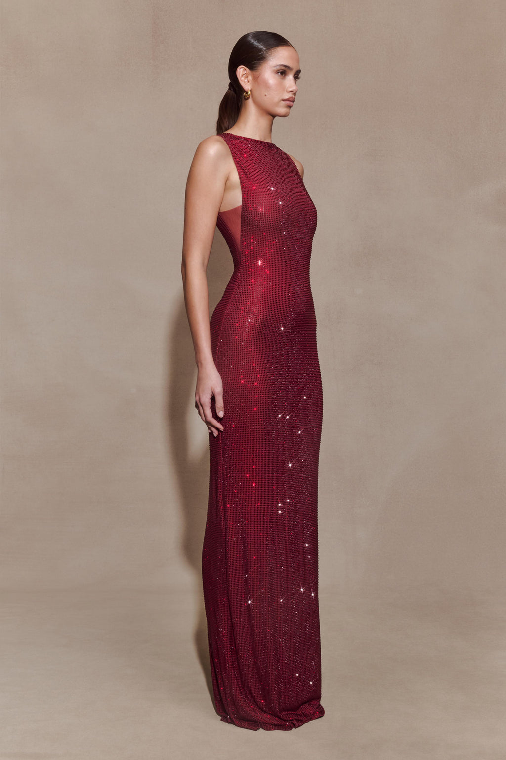 Magnolia Sleeveless Diamante Maxi Dress