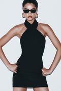 Christina Cross Over Mini Dress