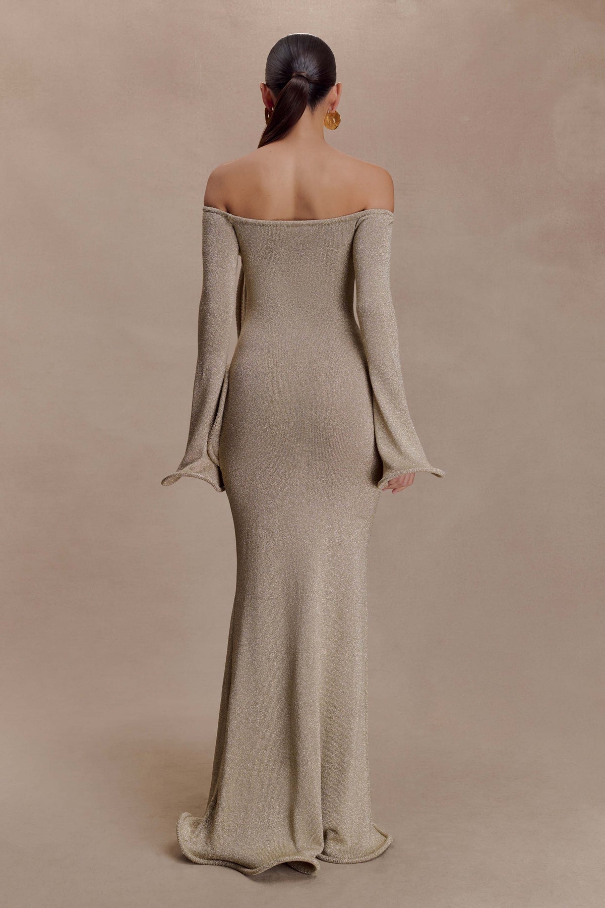 Sandrine Lurex Knit Maxi Dress in Aqua – Chic&Drifts