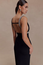 Lorde Embellished Crepe Maxi Dress in Black – Chic&Drifts