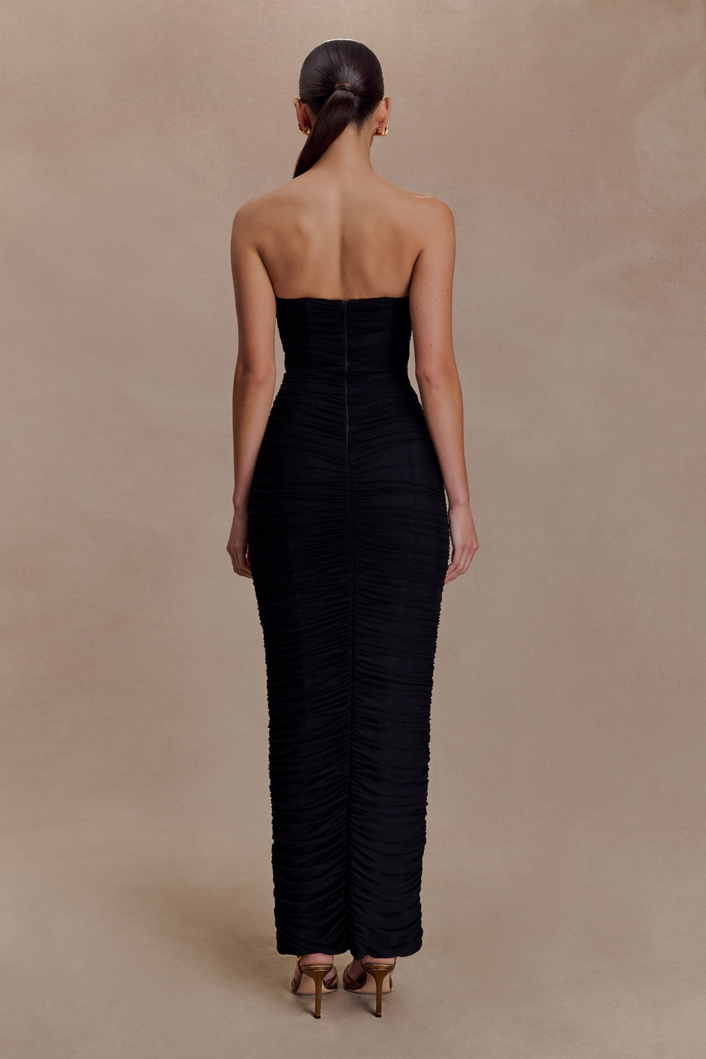 Jianna Strapless Mesh Maxi Dress