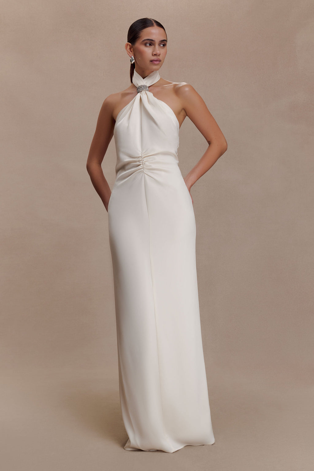 Freja Halter Maxi Dress With Hardware