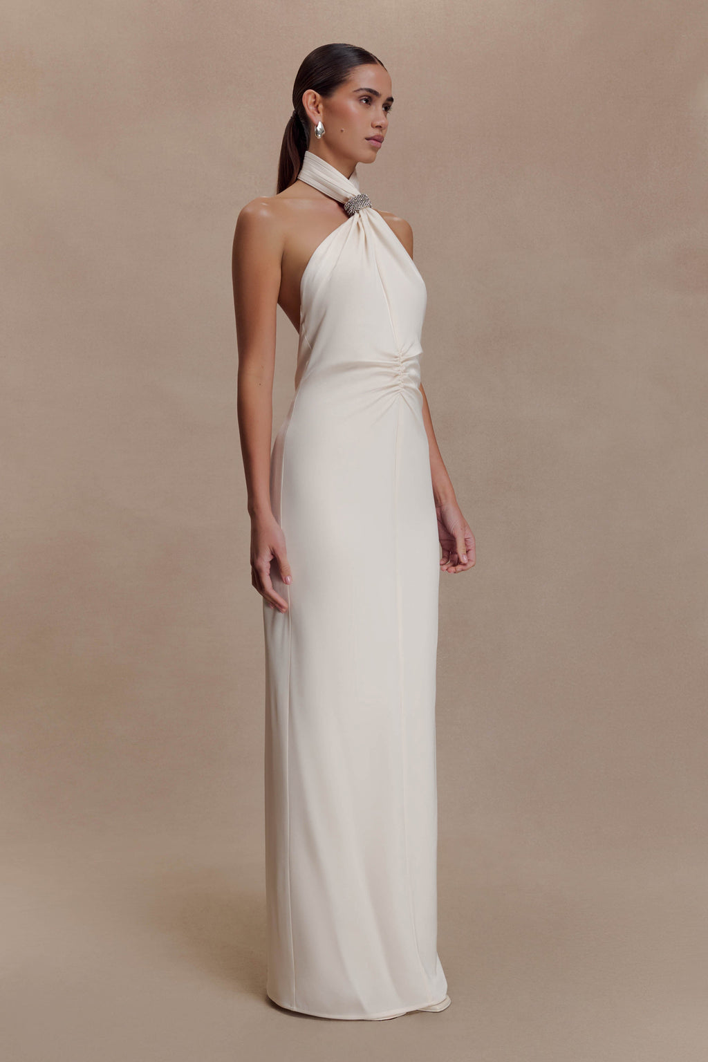 Freja Halter Maxi Dress With Hardware
