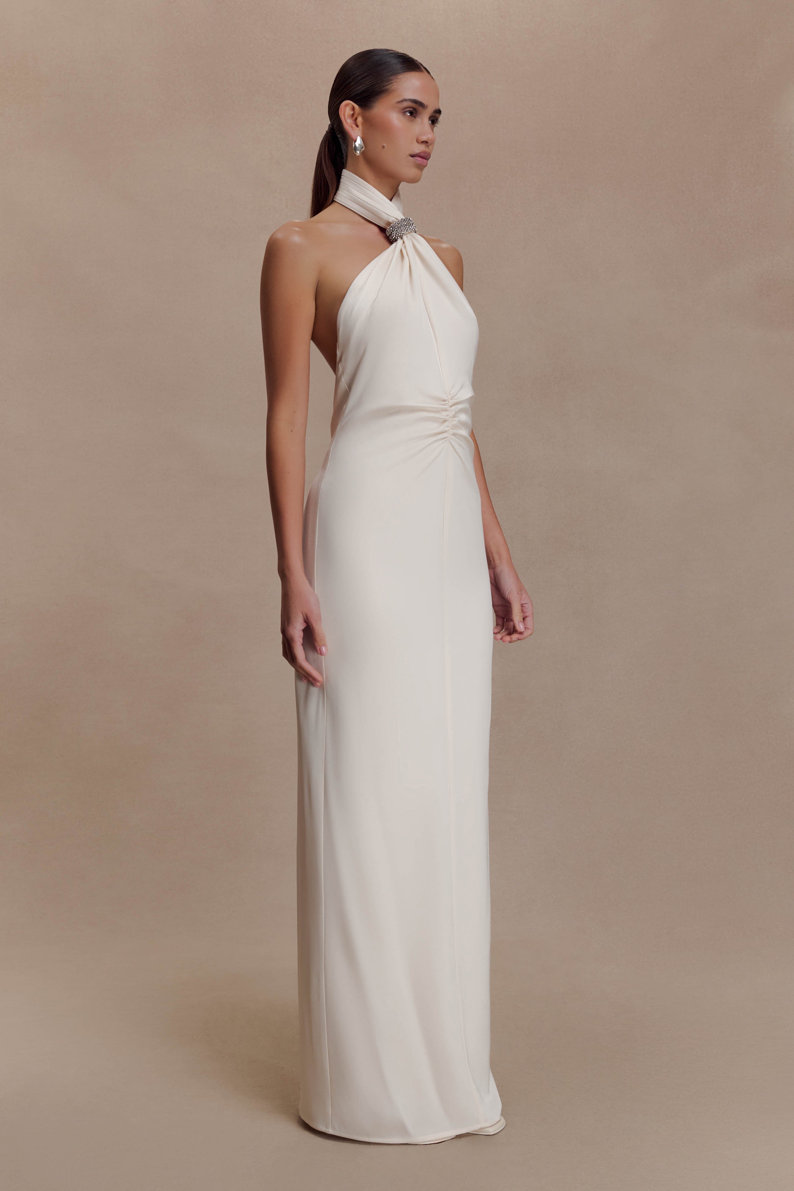 Freja Halter Maxi Dress With Hardware