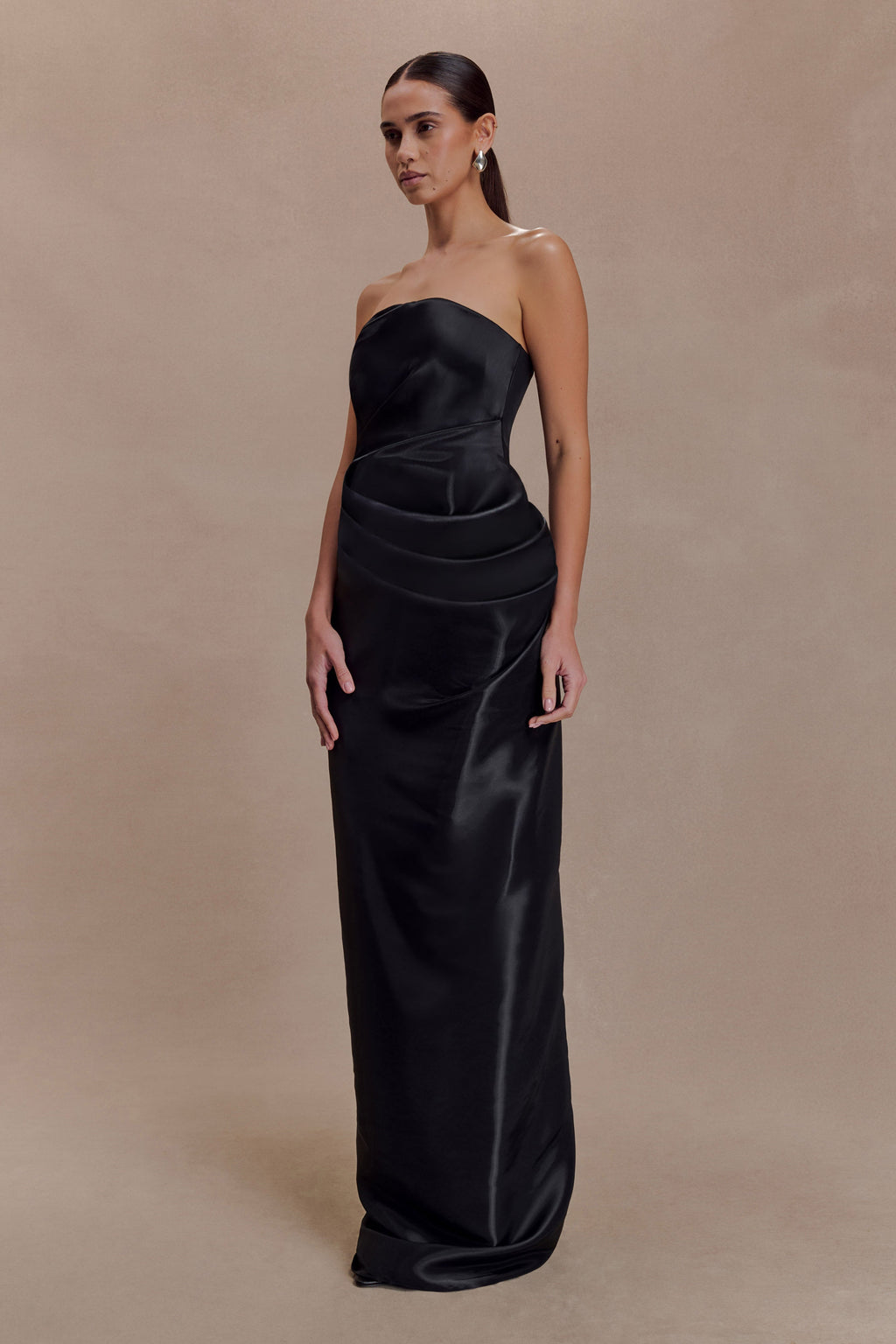 Calliope Strapless Organza Maxi Dress