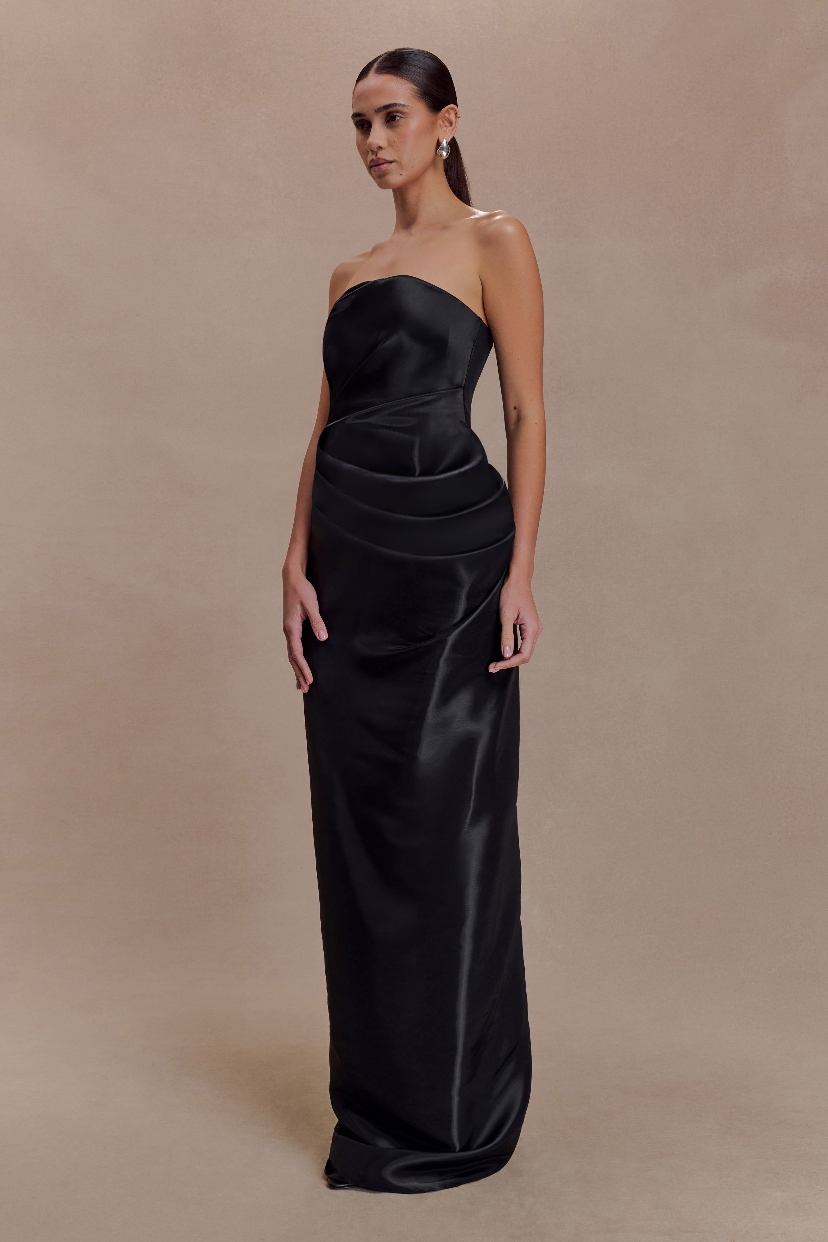 Calliope Strapless Organza Maxi Dress