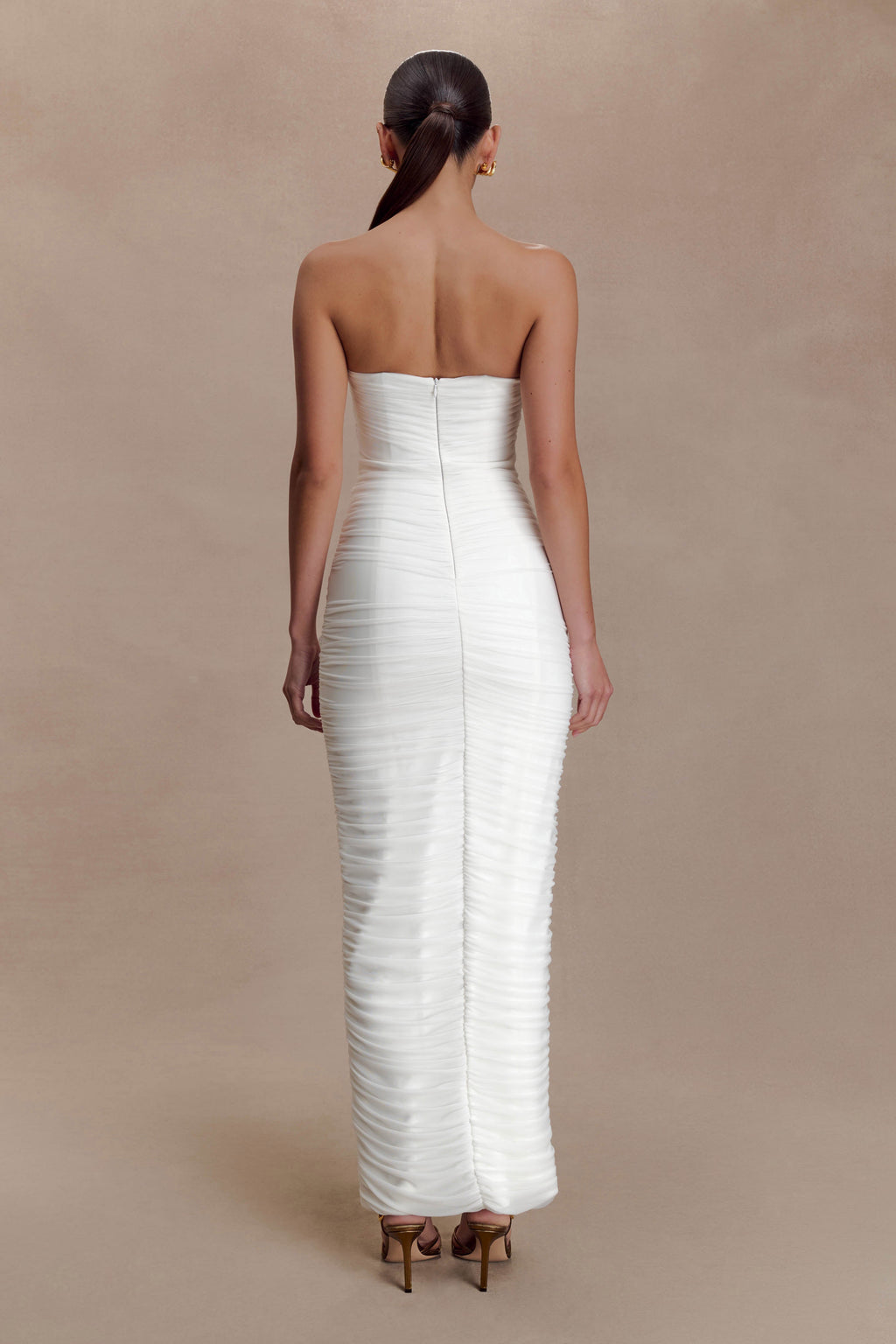 Jianna Strapless Mesh Maxi Dress