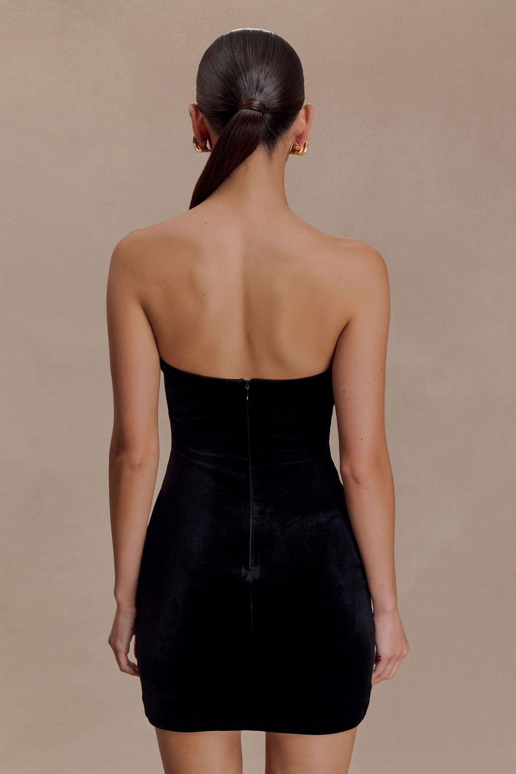 Paulina Velvet Strapless Mini Dress