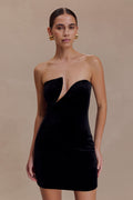 Paulina Velvet Strapless Mini Dress