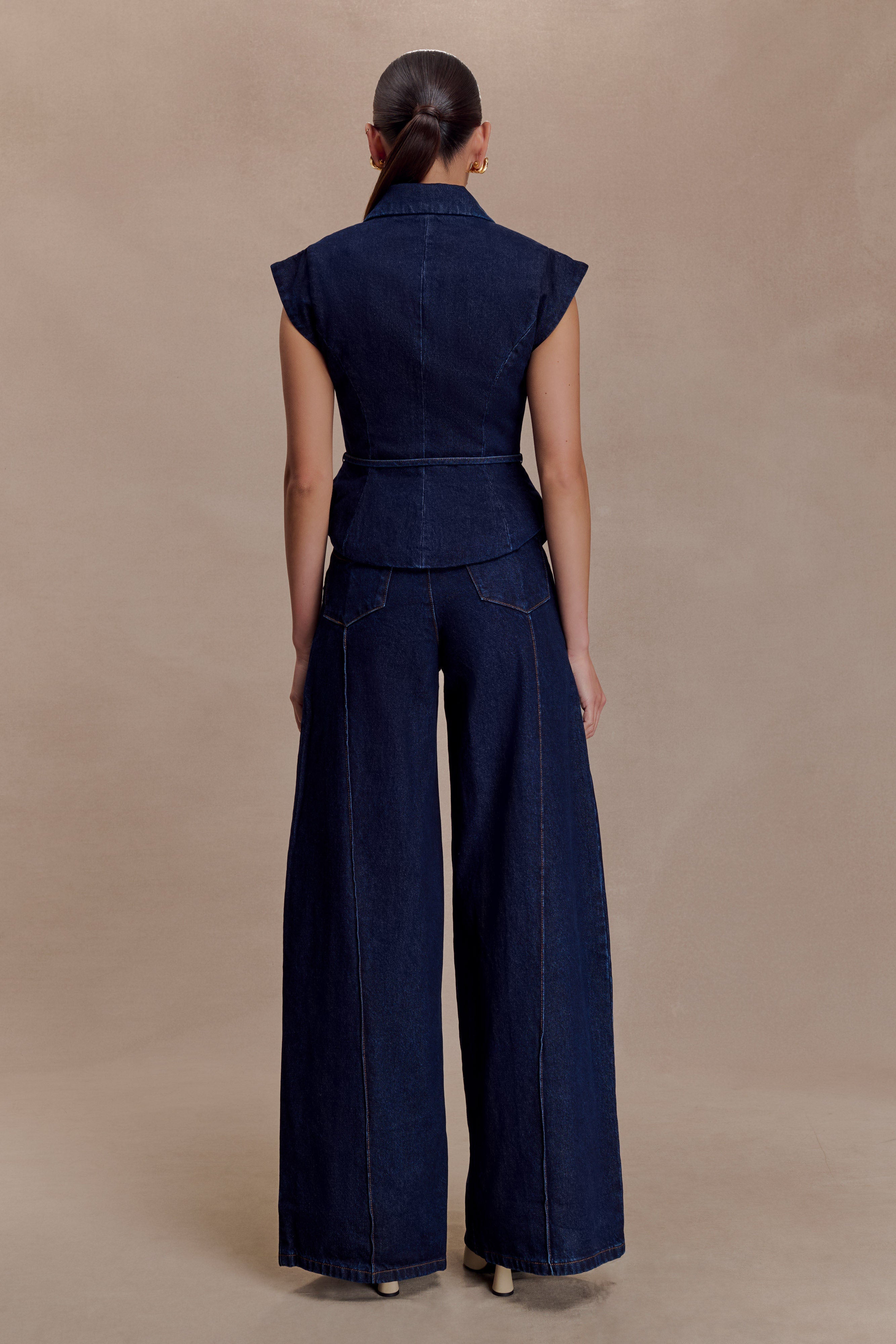 Beatrix High Rise Denim Jeans - Indigo Blue