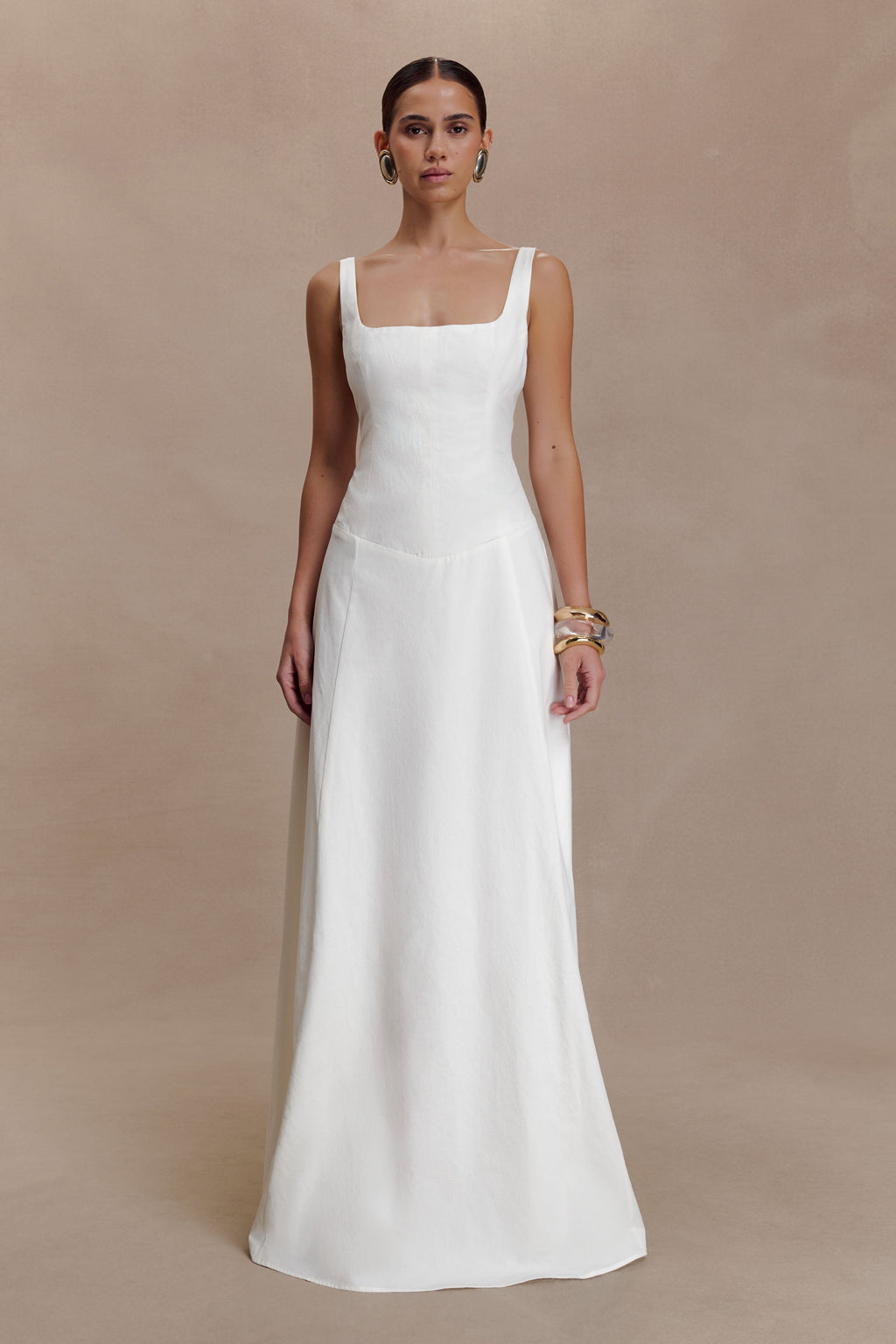 Salma Drop Waist Cotton Maxi Dress