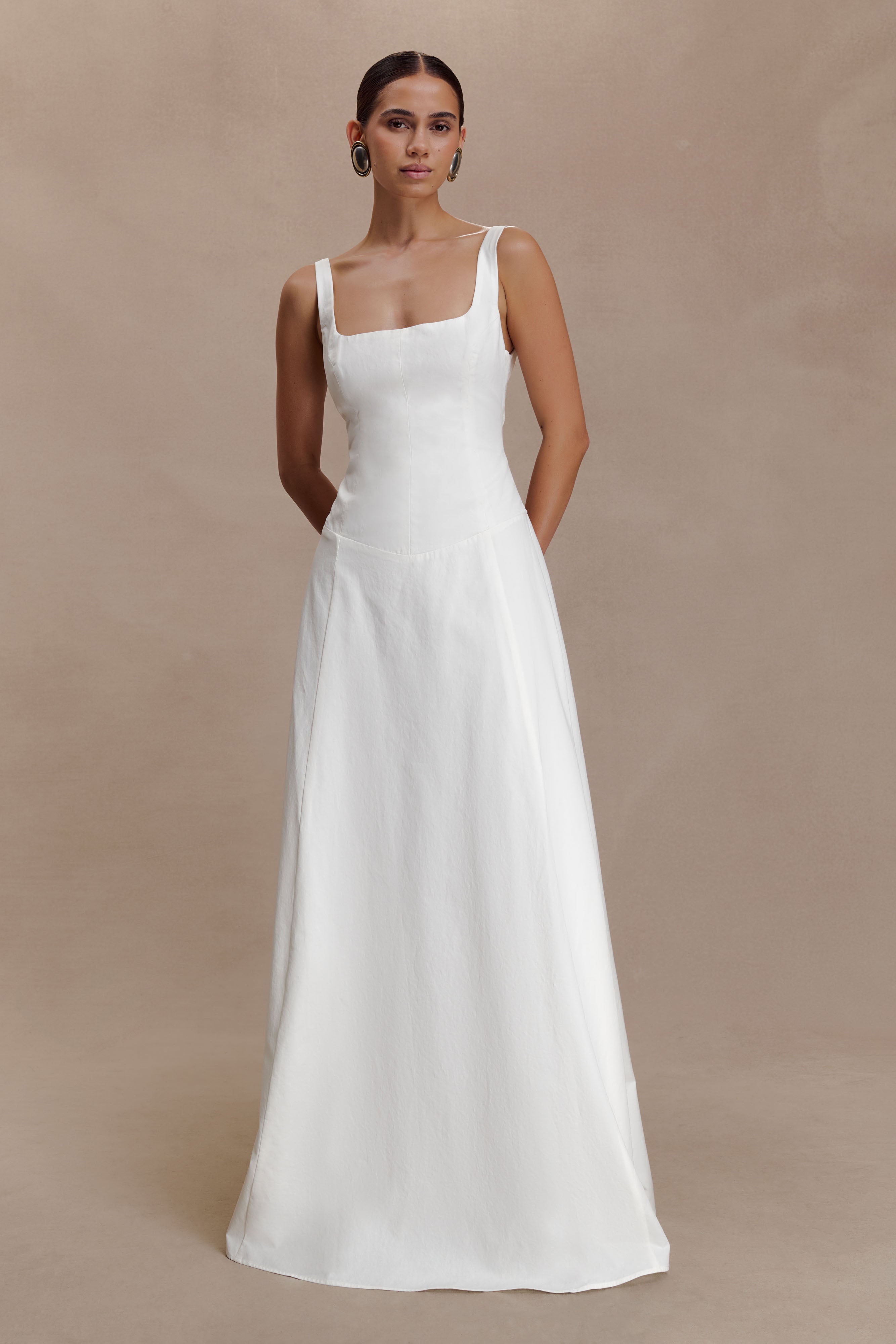 Salma Drop Waist Cotton Maxi Dress