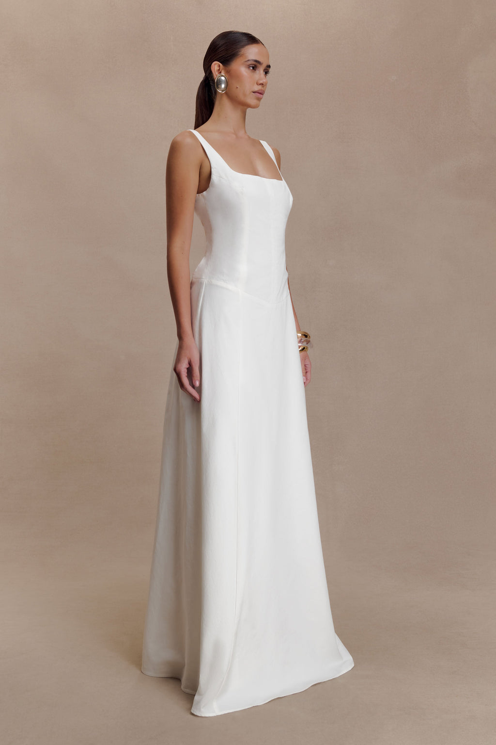 Salma Drop Waist Cotton Maxi Dress in Sage – Chic&Drifts