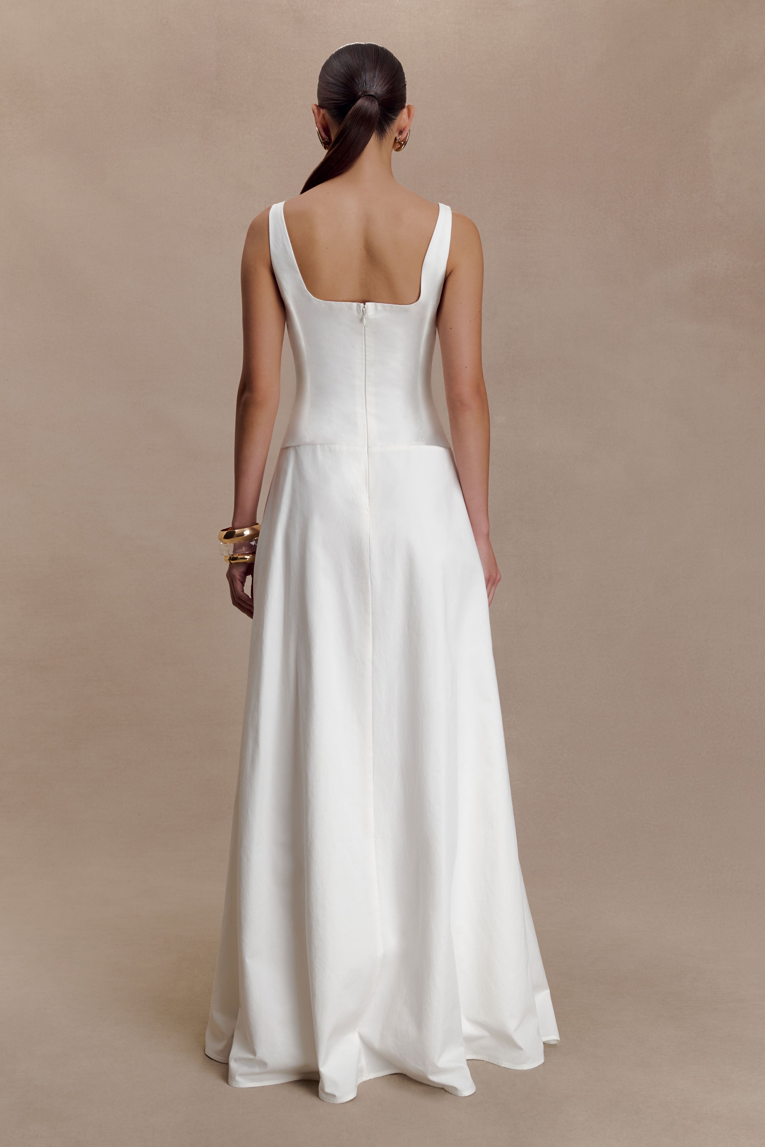 Salma Drop Waist Cotton Maxi Dress