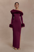 Karleigh Faux Fur Knit Maxi Dress