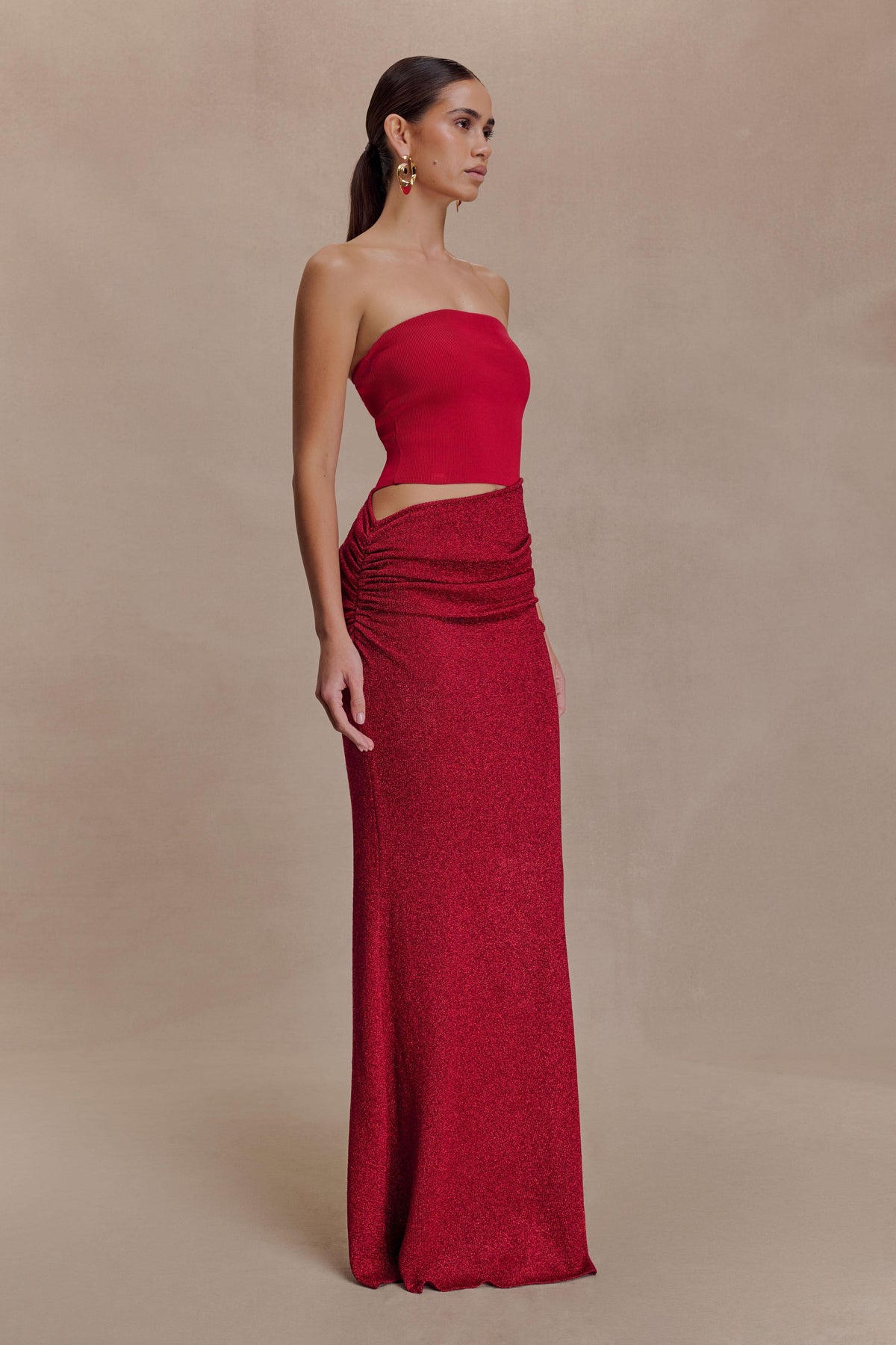 Jasiel Strapless Knit Maxi Dress in Black – Chic&Drifts