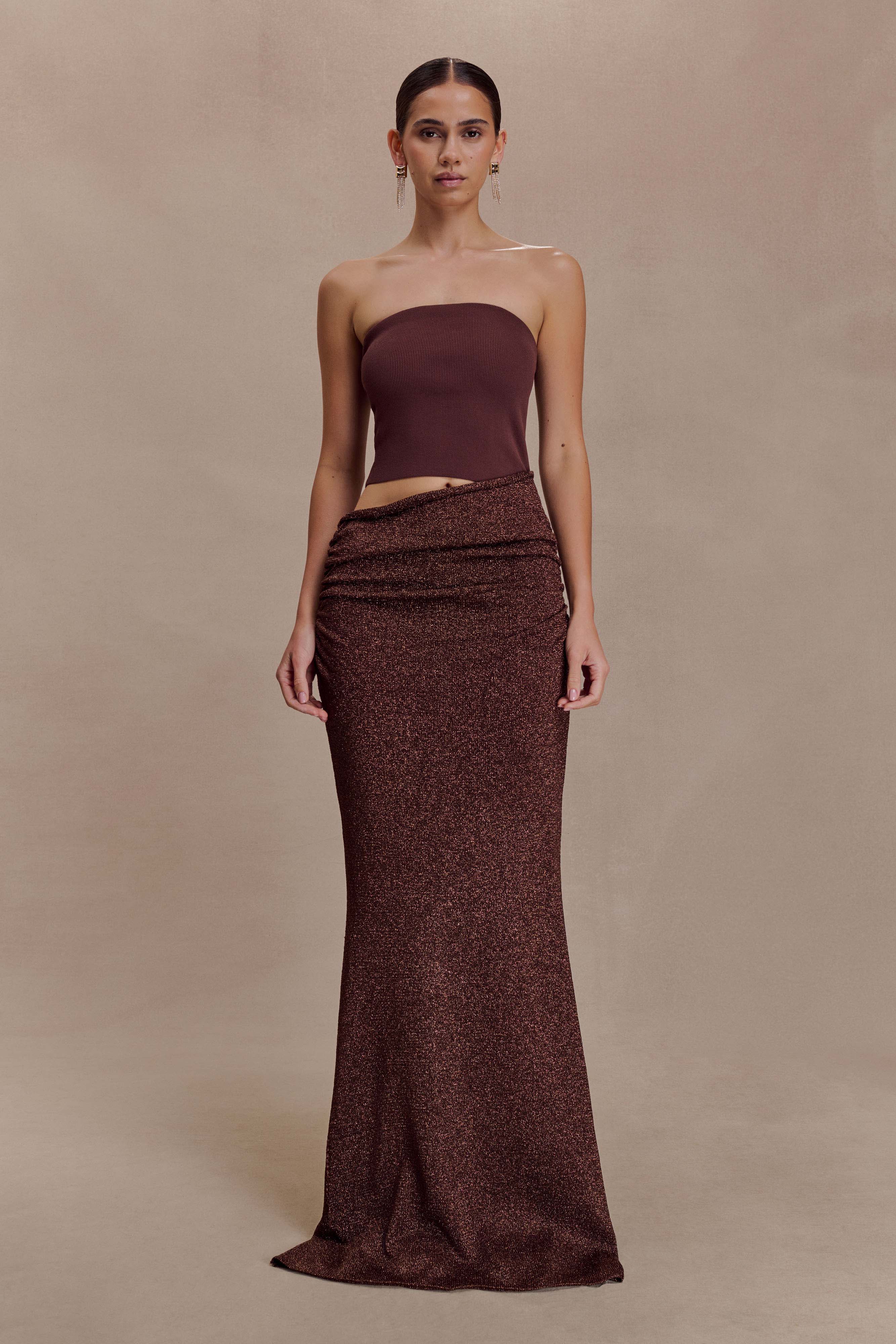 Jasiel Strapless Knit Maxi Dress