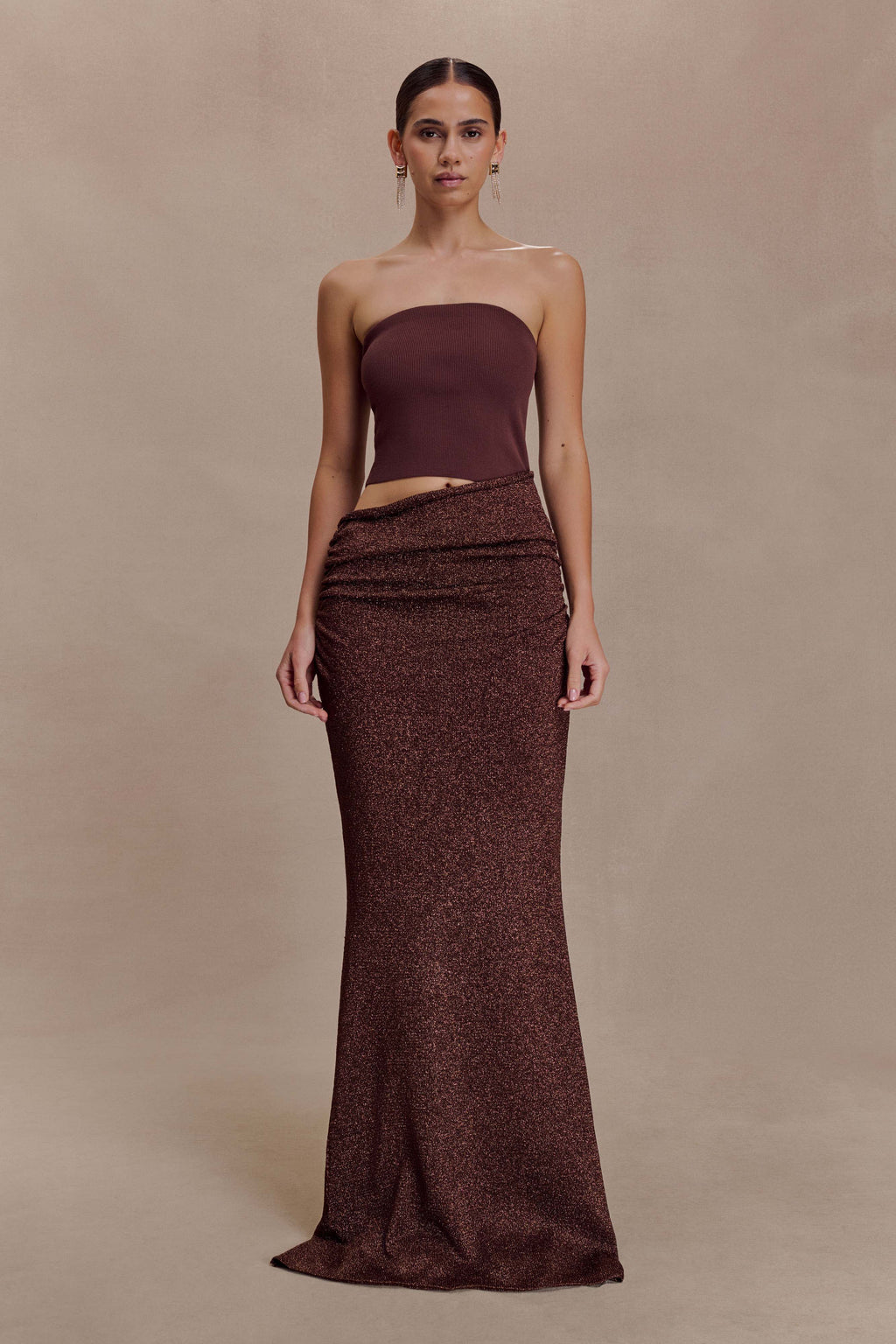 Jasiel Strapless Knit Maxi Dress in Black – Chic&Drifts