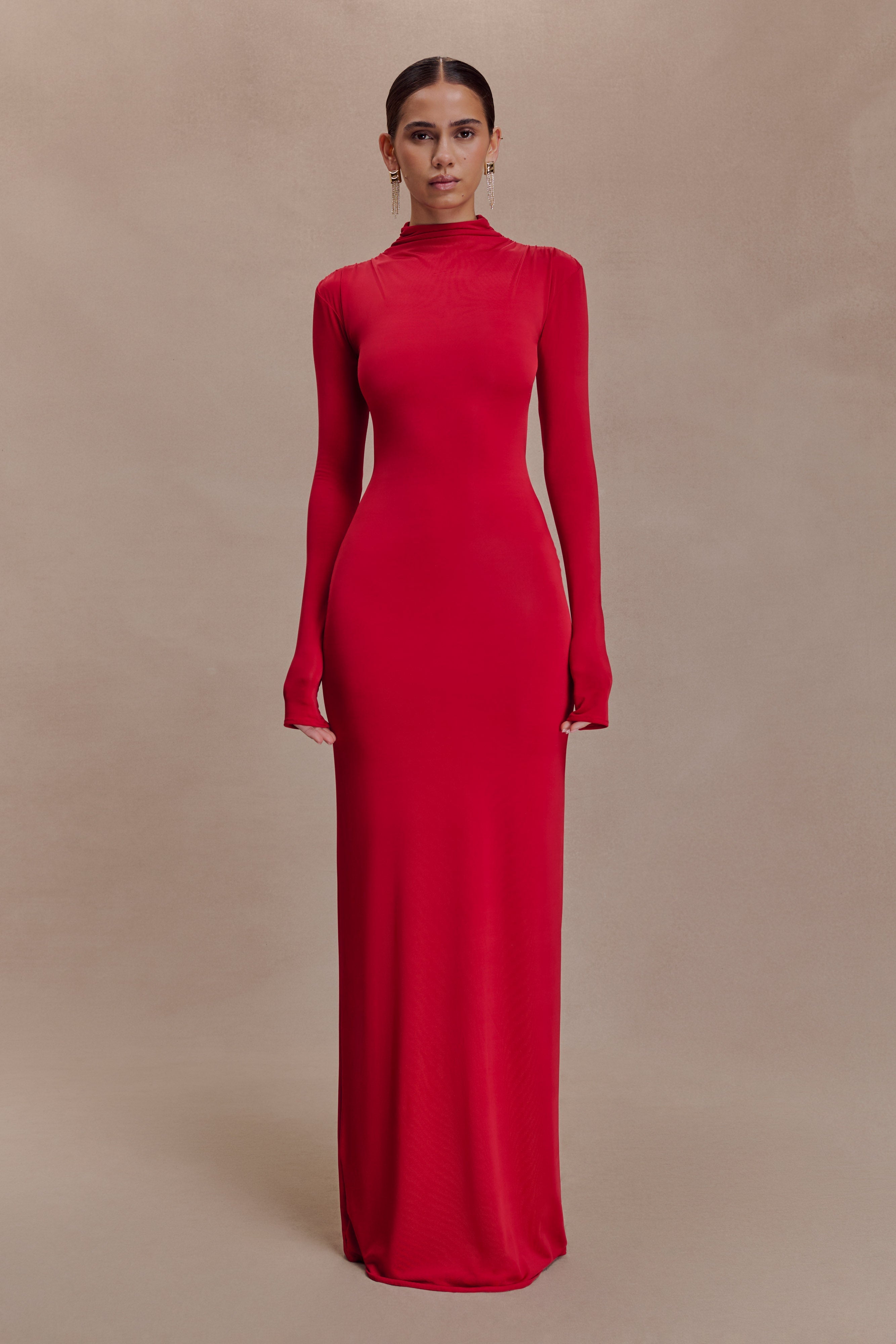 Kiyah Slinky Cut Out Maxi Dress
