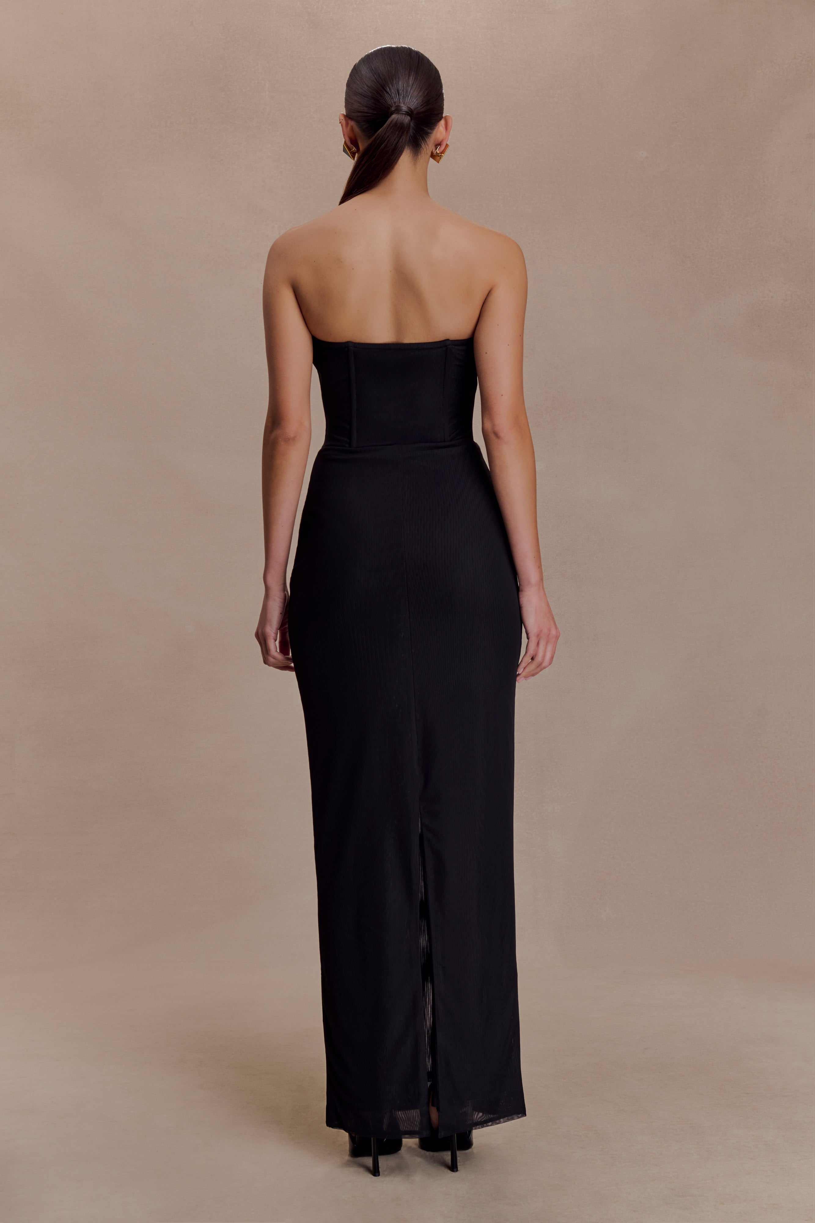 Gemma Strapless Mesh Maxi Dress