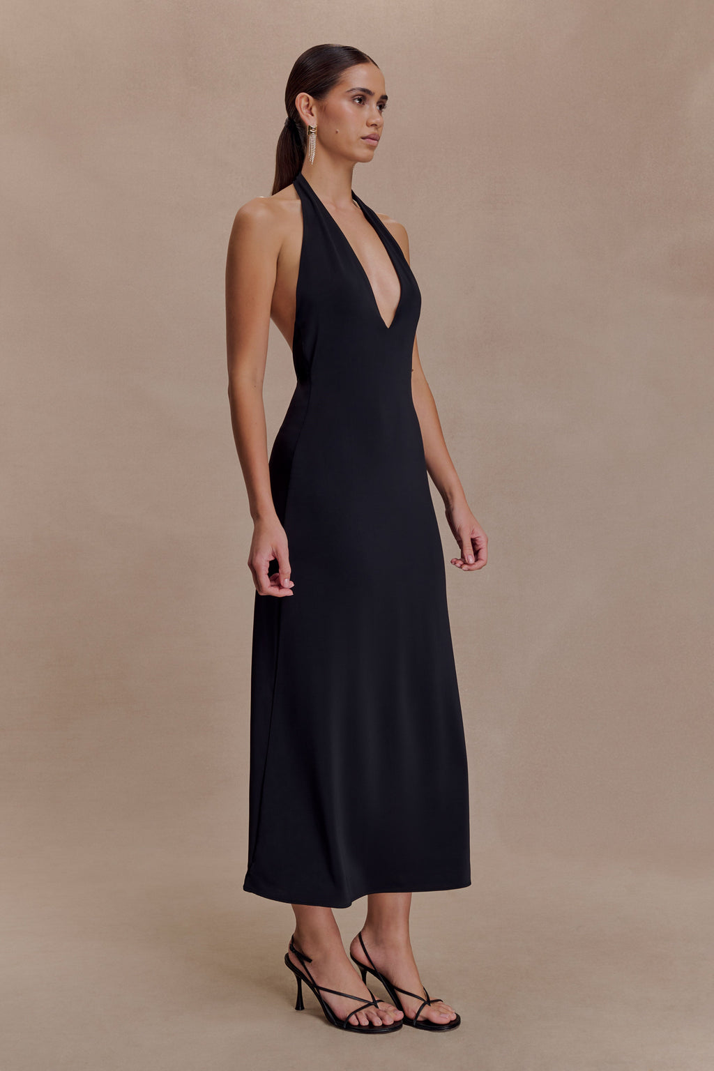 Genie Slinky Halter Midi Dress
