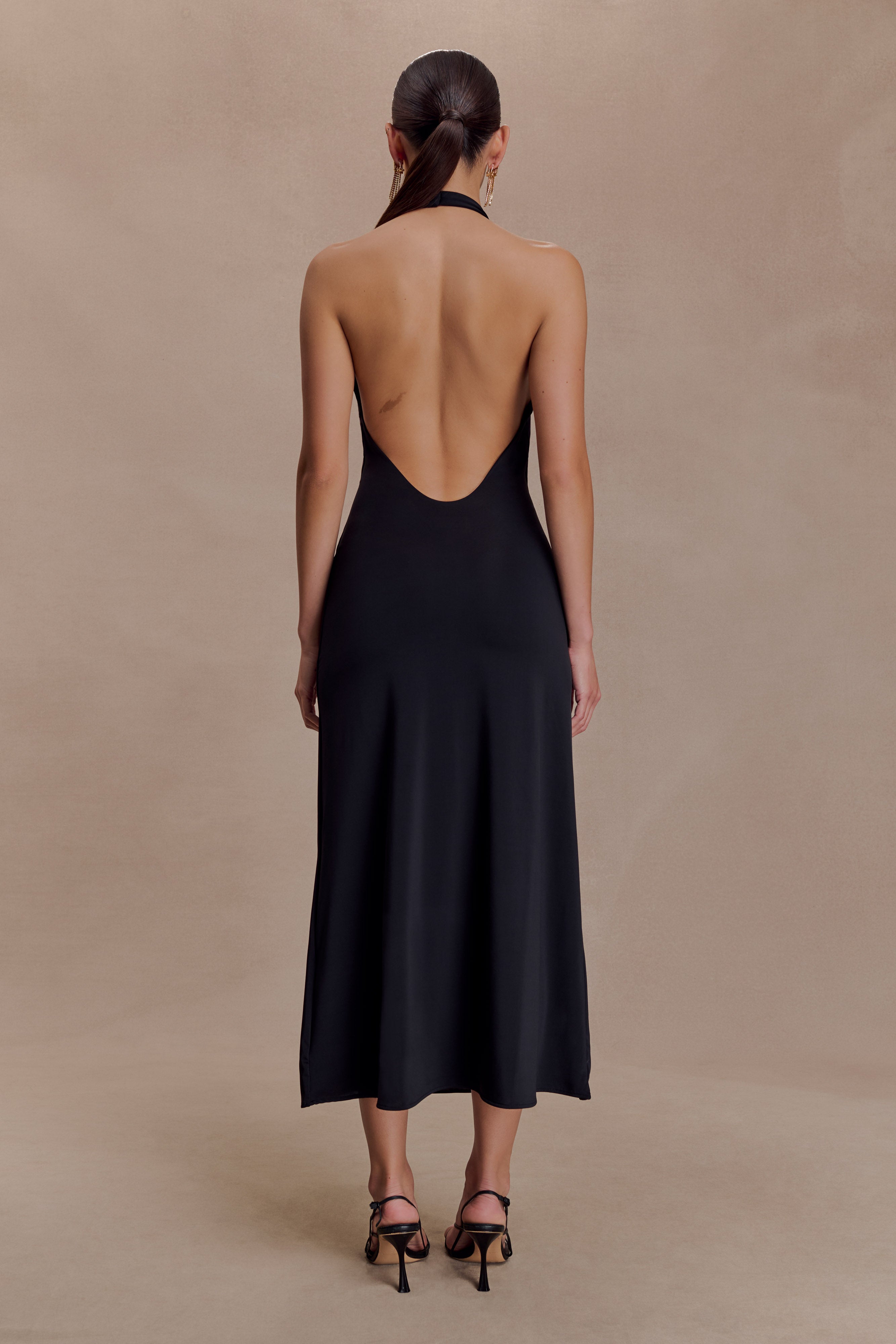 Genie Slinky Halter Midi Dress