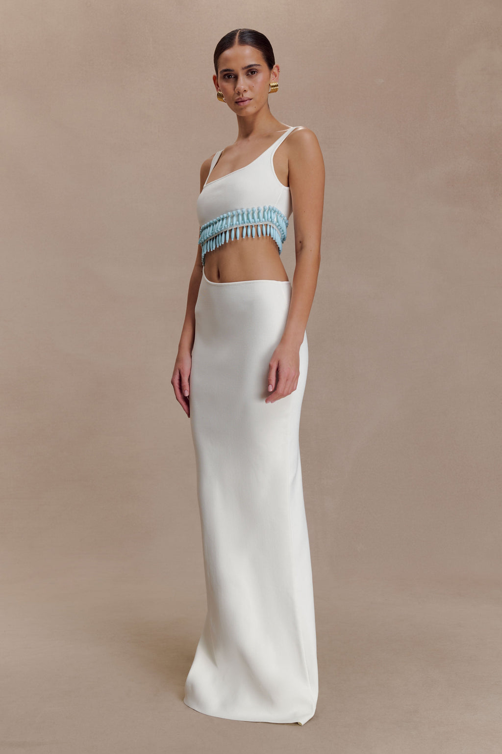 Ruvic Knit Maxi Beaded Dress