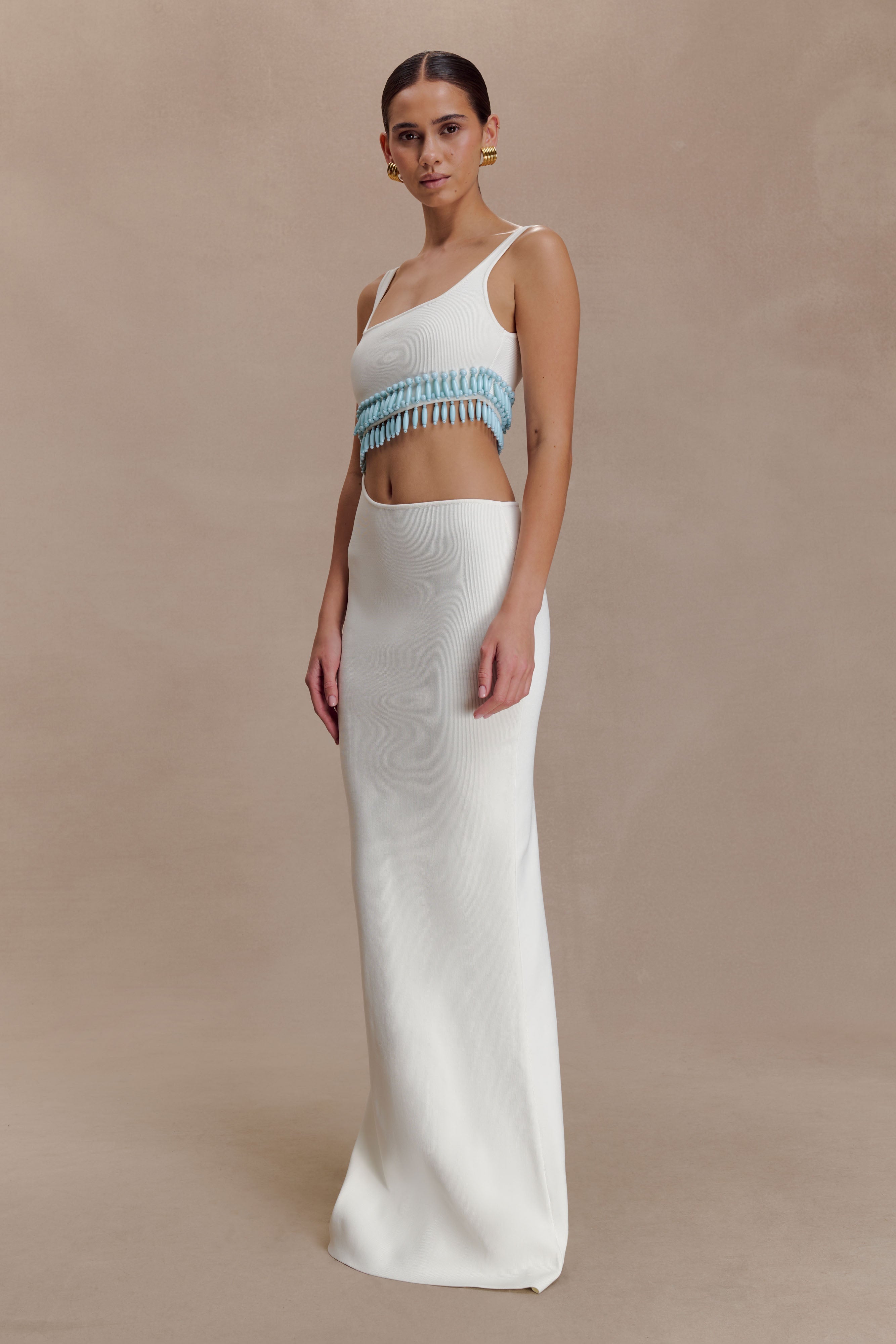 Ruvic Knit Maxi Beaded Dress