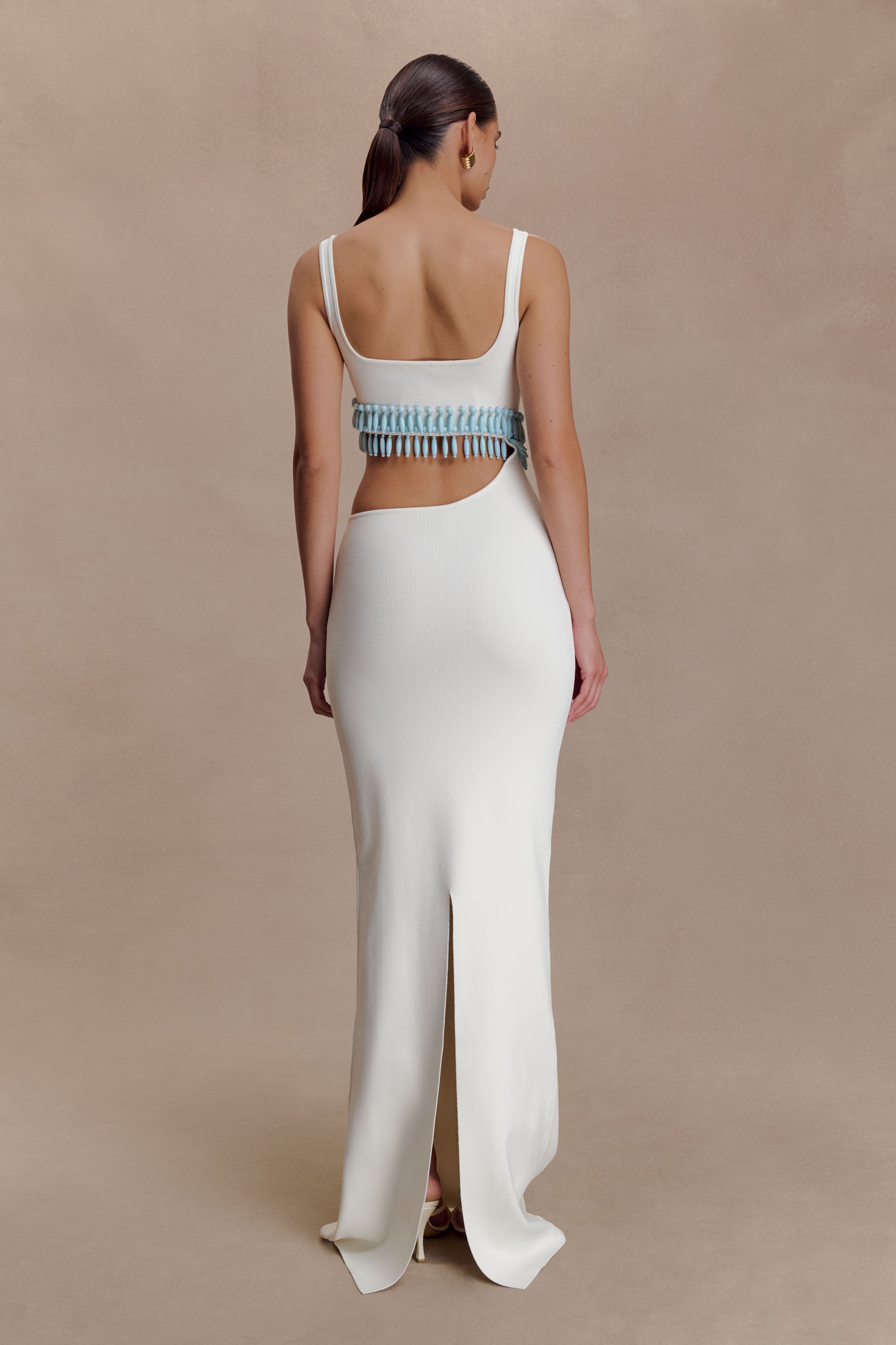 Ruvic Knit Maxi Beaded Dress