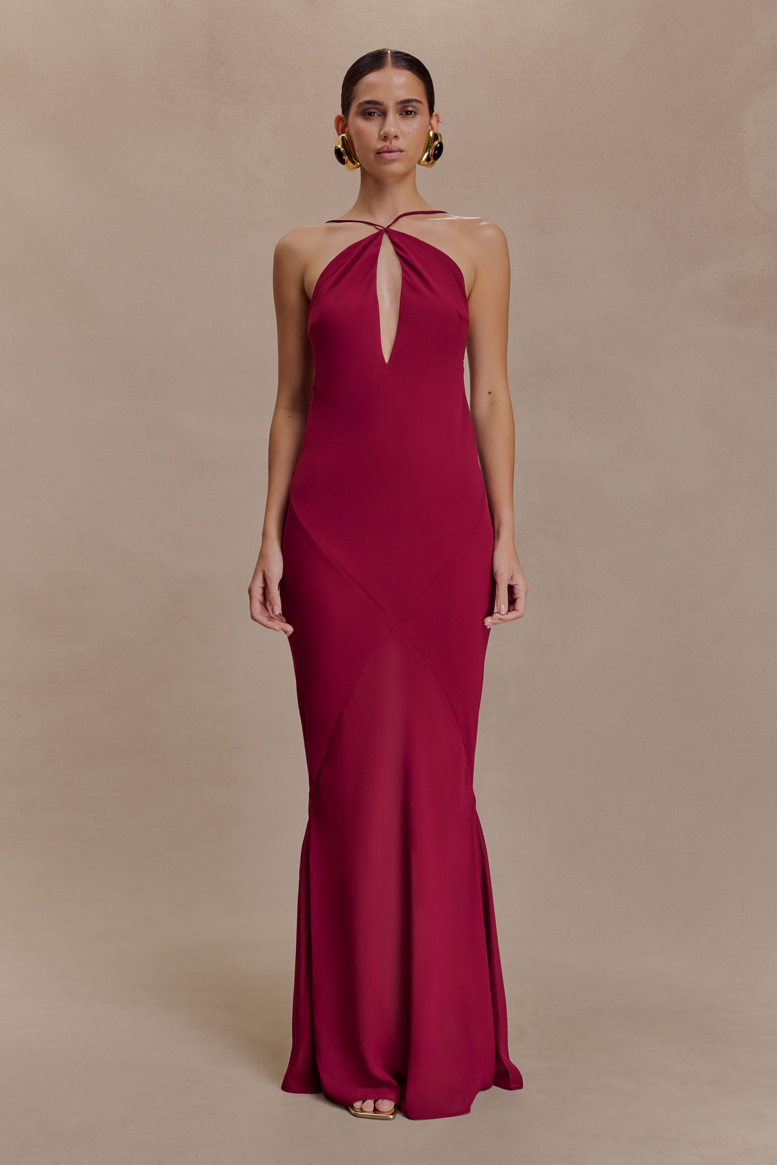 Nerea Slip Halter Maxi Dress