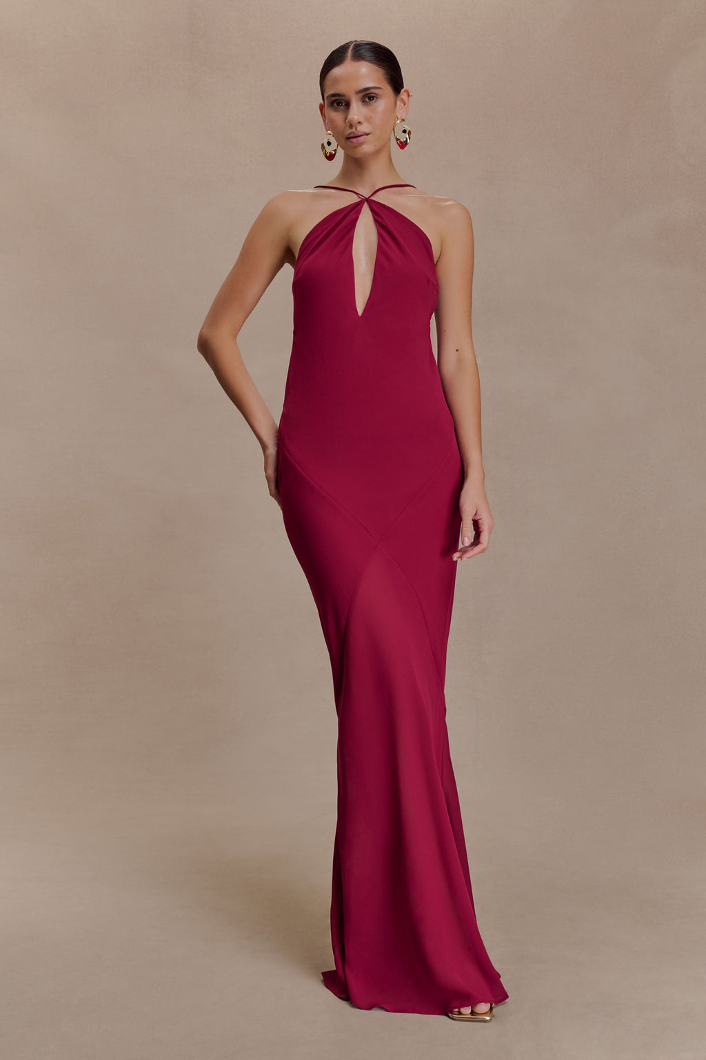 Nerea Slip Halter Maxi Dress