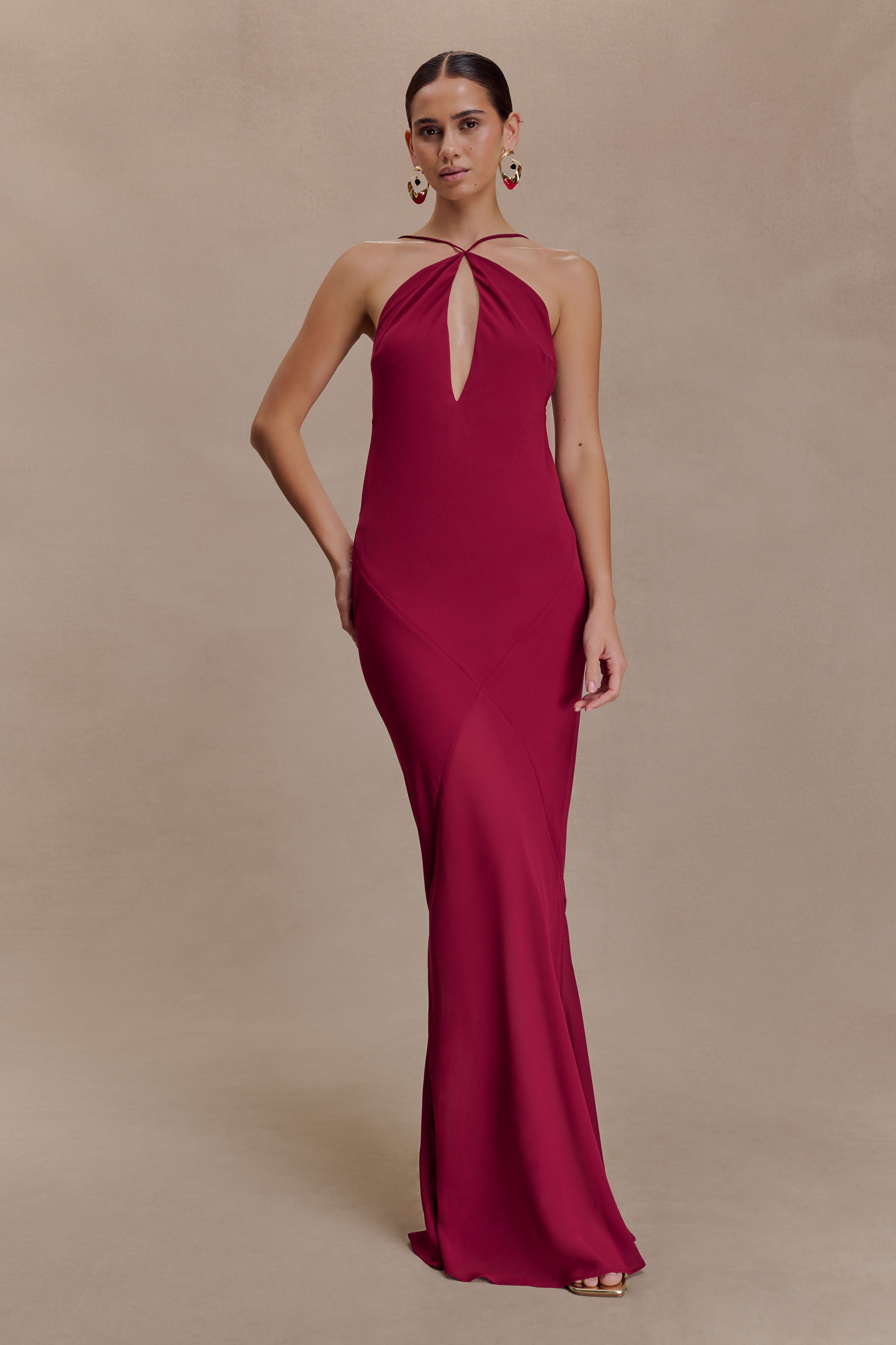 Nerea Slip Halter Maxi Dress