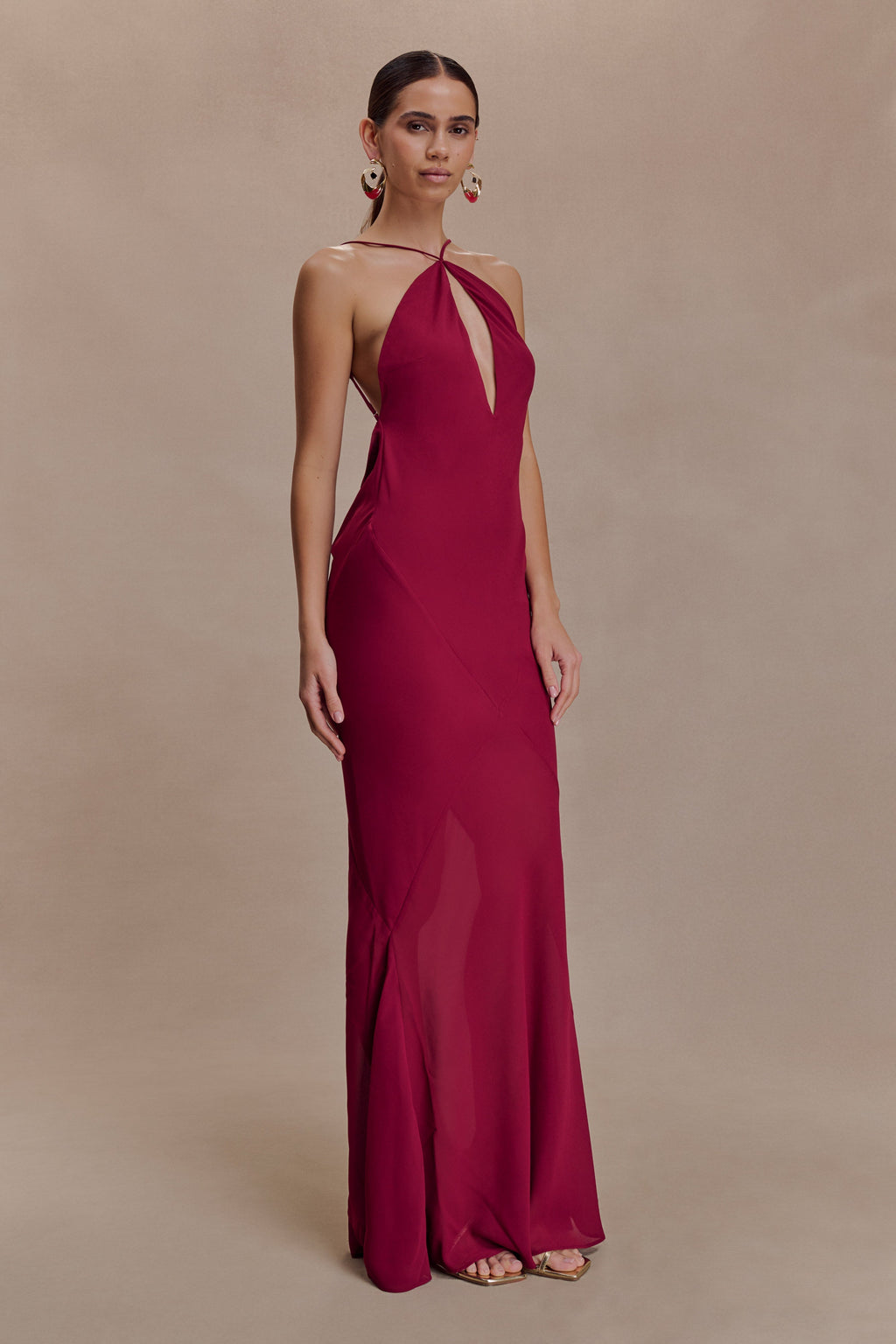 Nerea Slip Halter Maxi Dress