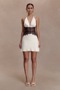 Dinah Lace And Satin Mini Dress