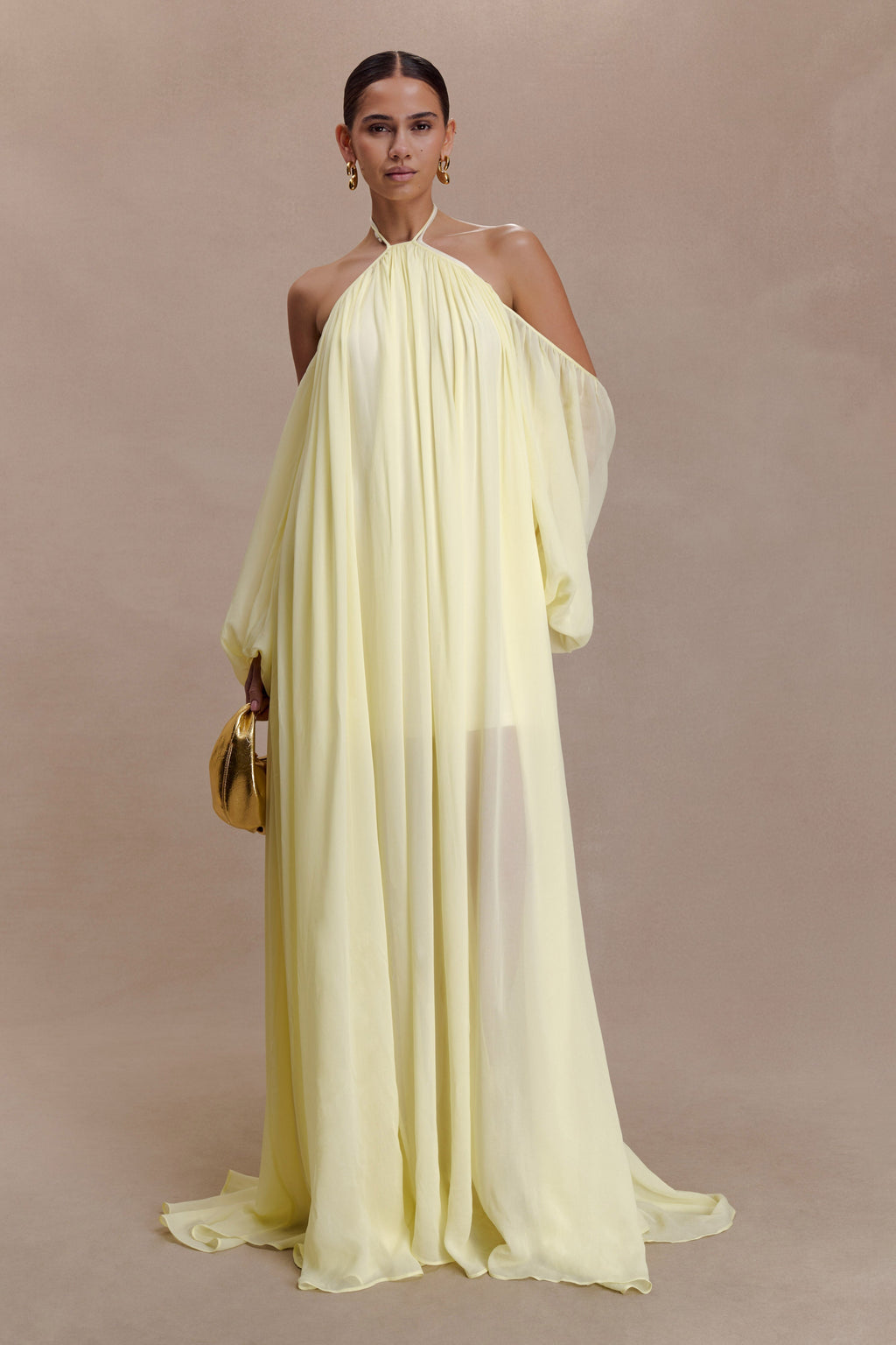 Janni Chiffon Maxi Dress With Hardware