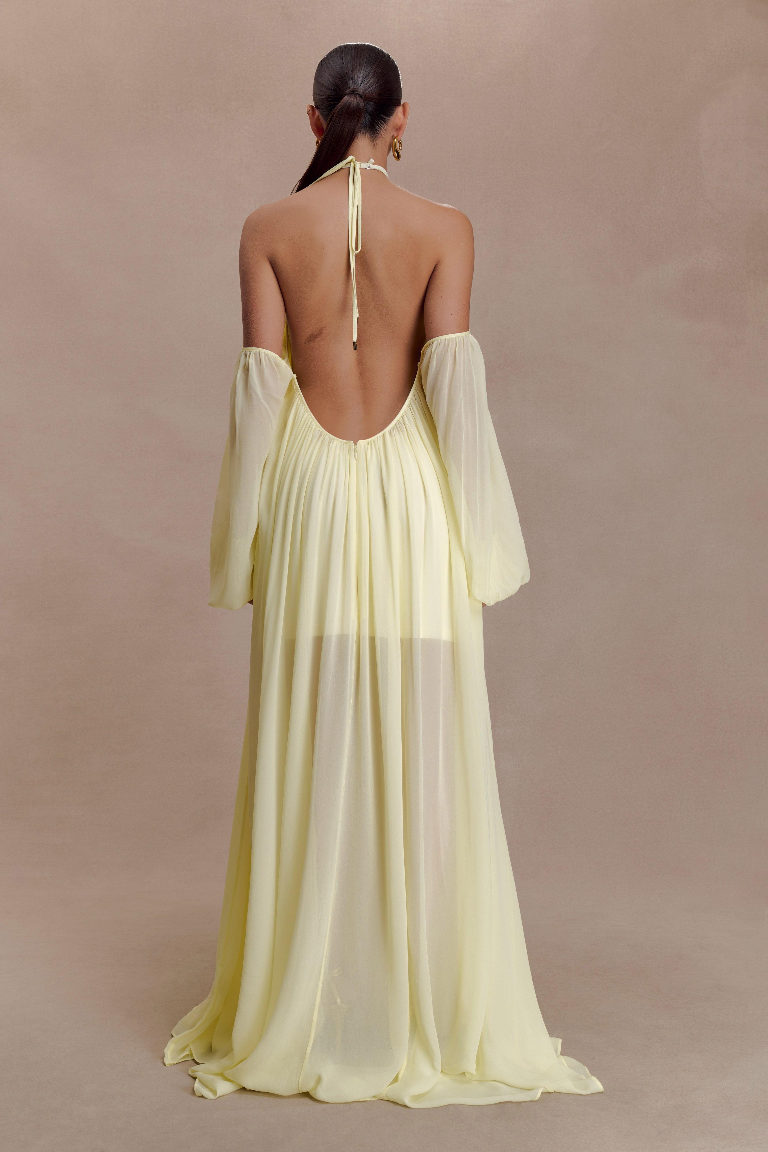 Janni Chiffon Maxi Dress With Hardware