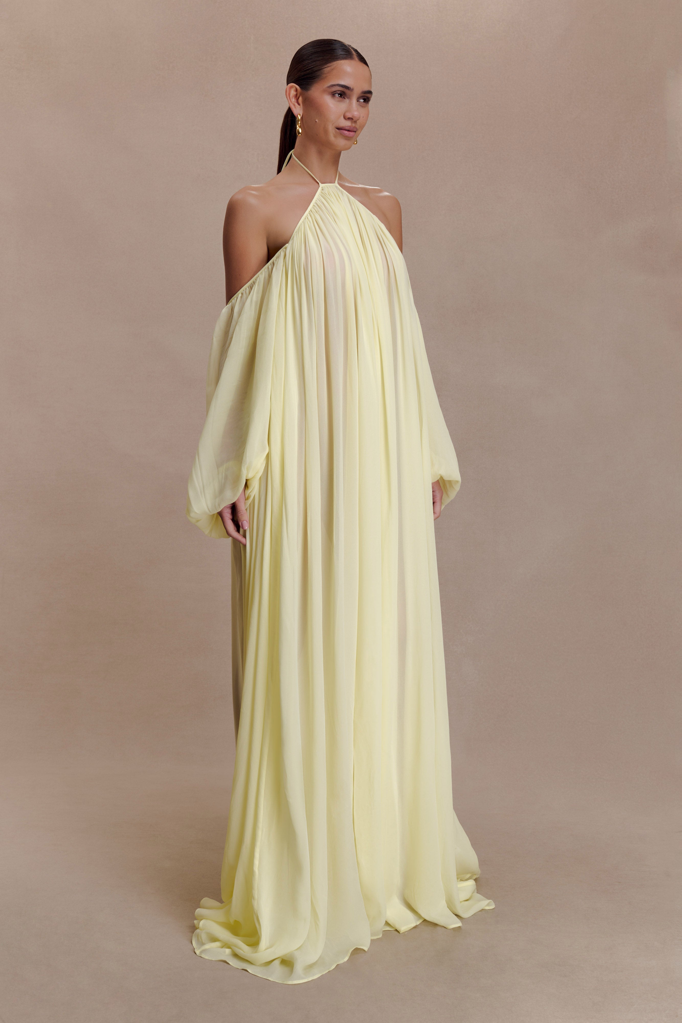 Janni Chiffon Maxi Dress With Hardware