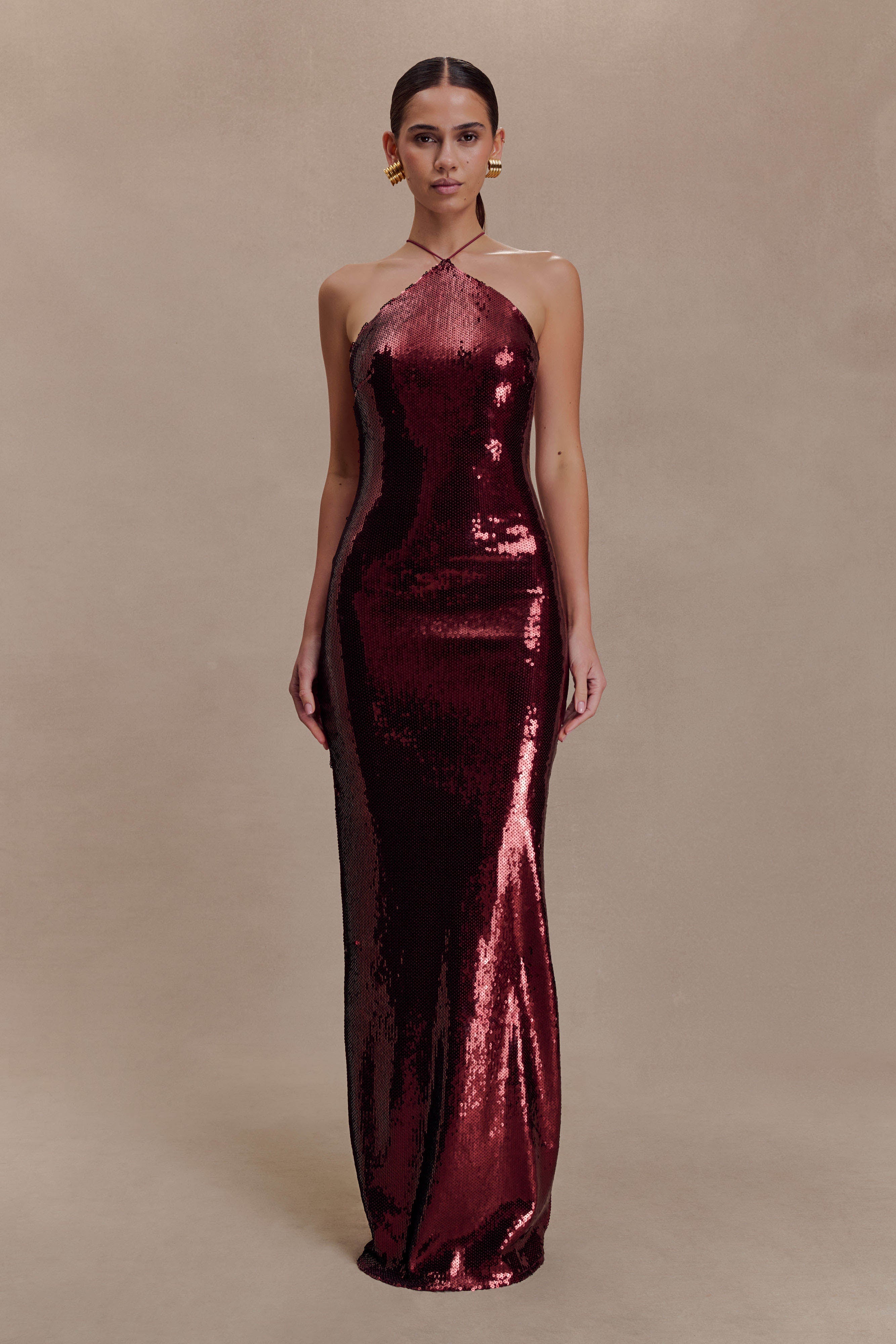 Baldwin Sequin Cut Out Maxi Dress