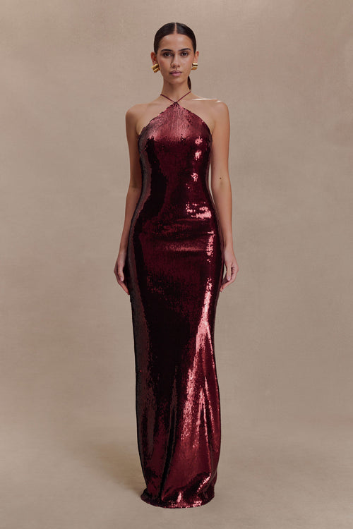 Baldwin Sequin Cut Out Maxi Dress