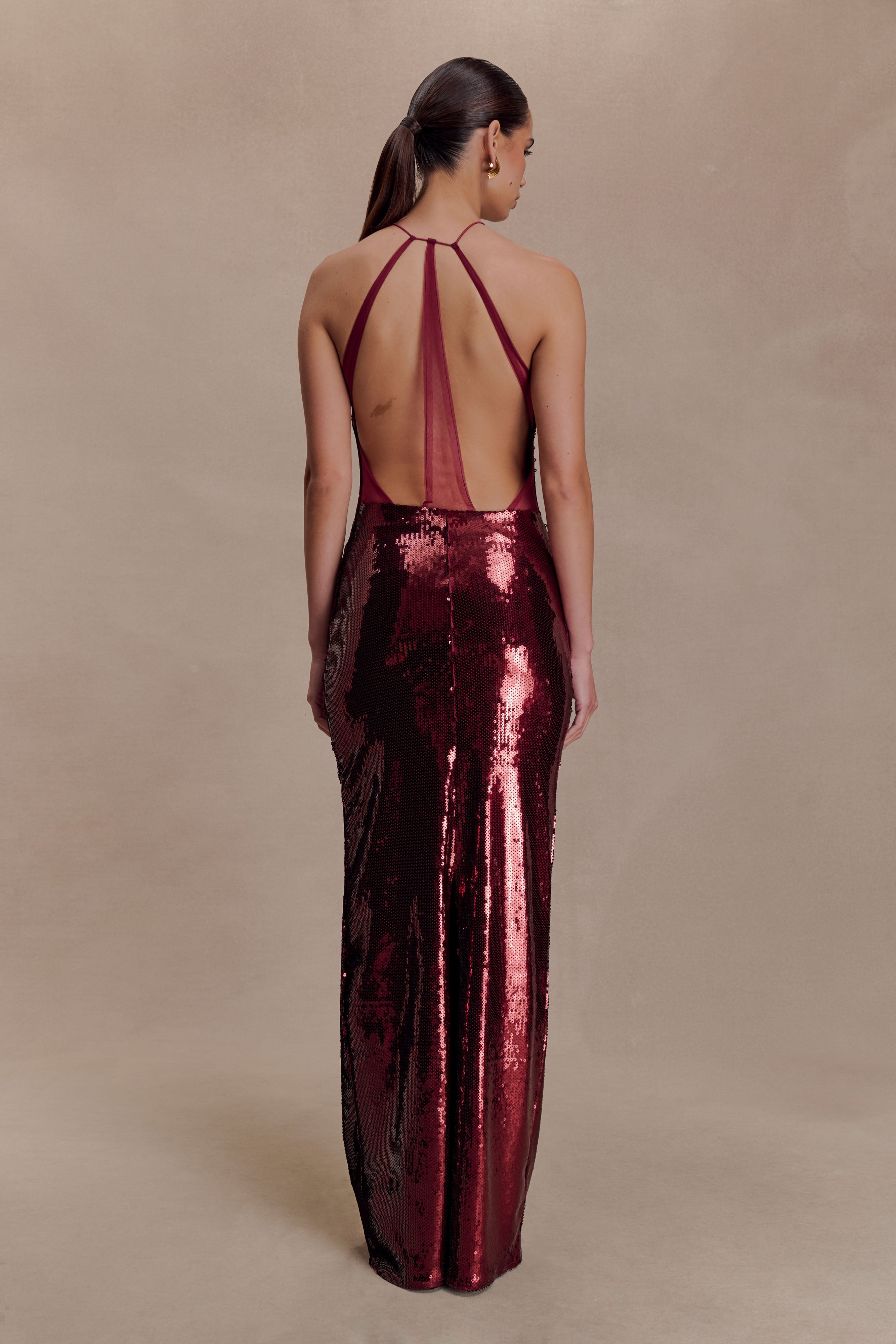 Baldwin Sequin Cut Out Maxi Dress