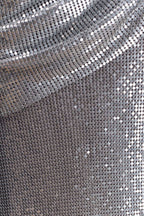 Lyle One Shoulder Glow Mesh Mini Dress in Silver – Chic&Drifts